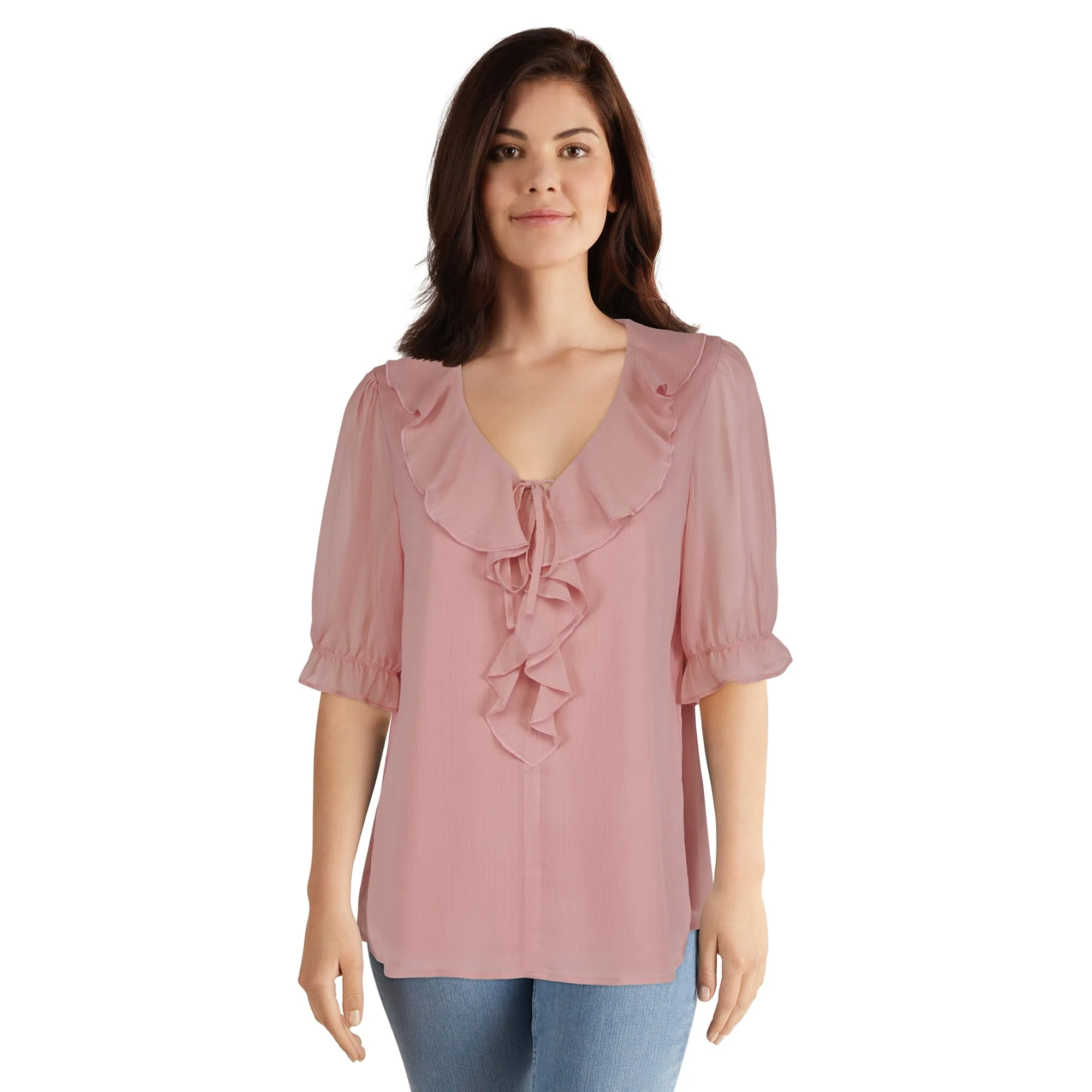 lily morgan Women's Ruffle Blouse sold by Giant Tiger