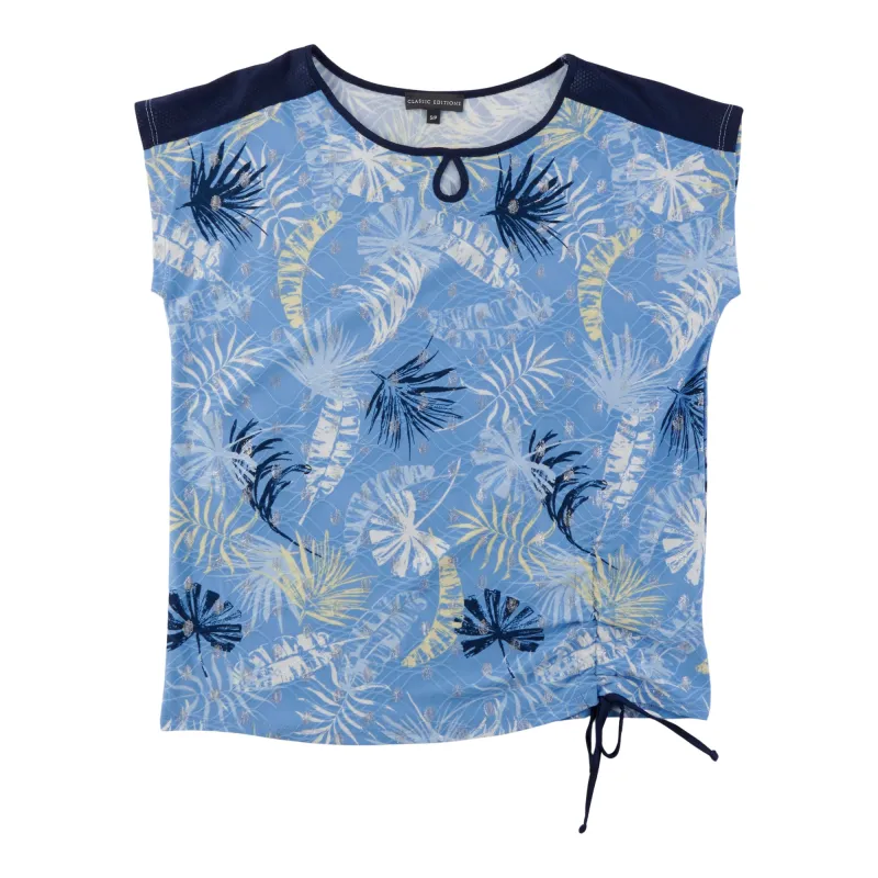 Classic Editions Women's Foil Printed Short Sleeve Top made by Giant Tiger