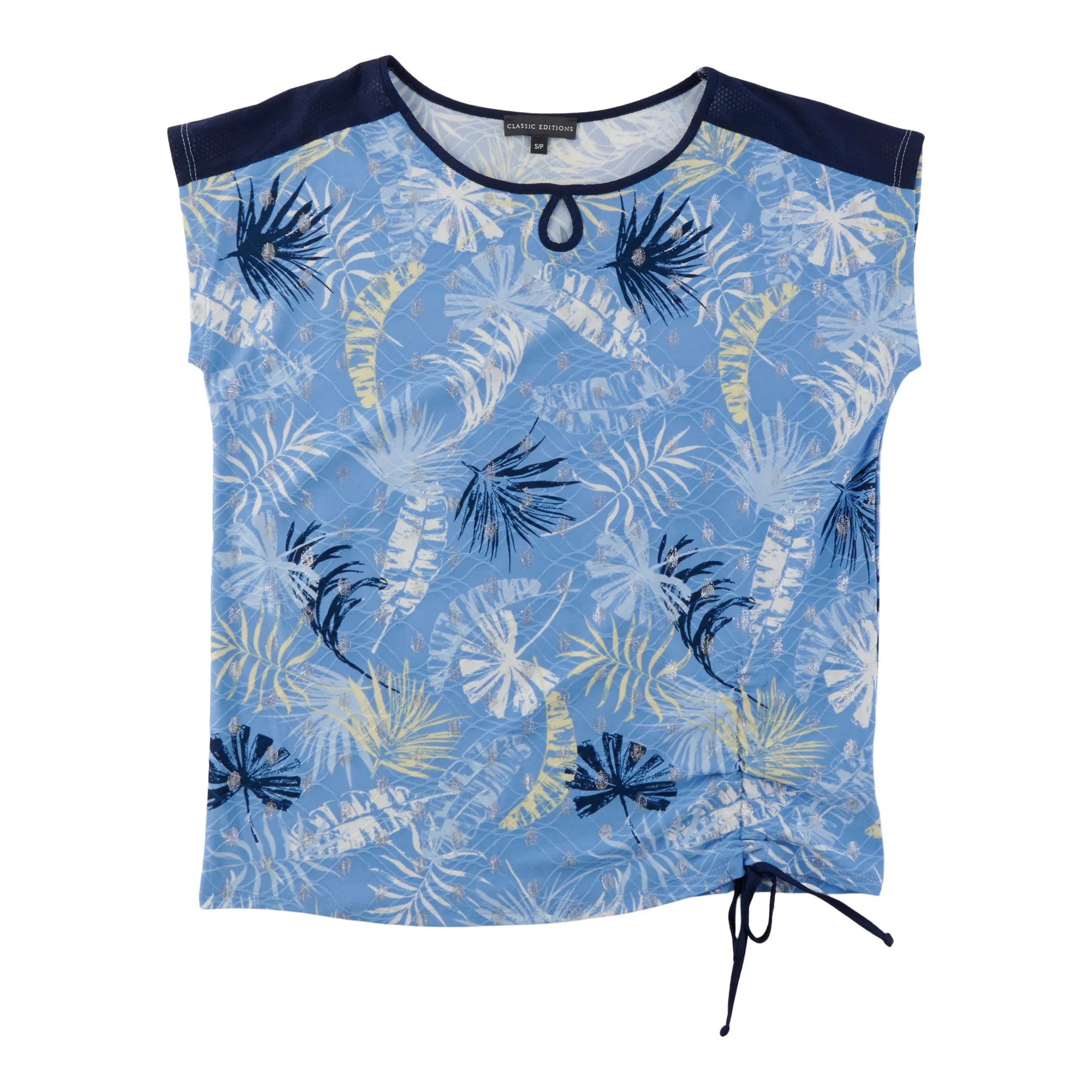 Classic Editions Women's Foil Printed Short Sleeve Top sold by Giant Tiger