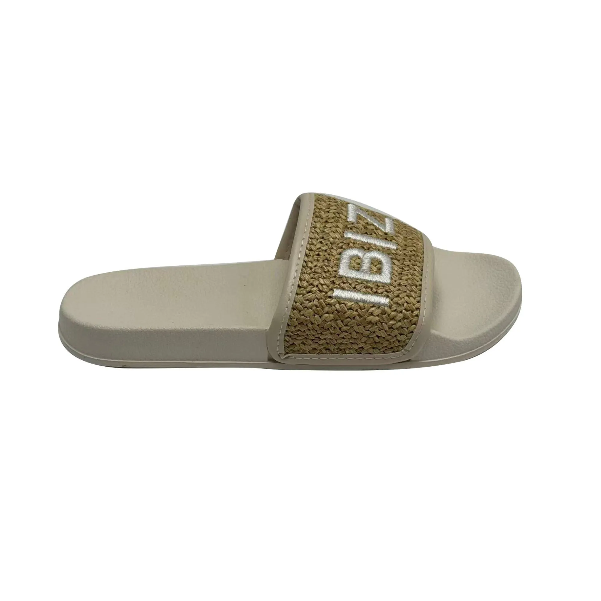 mySTYLE Women's Raffia Euro Slides sold by Giant Tiger