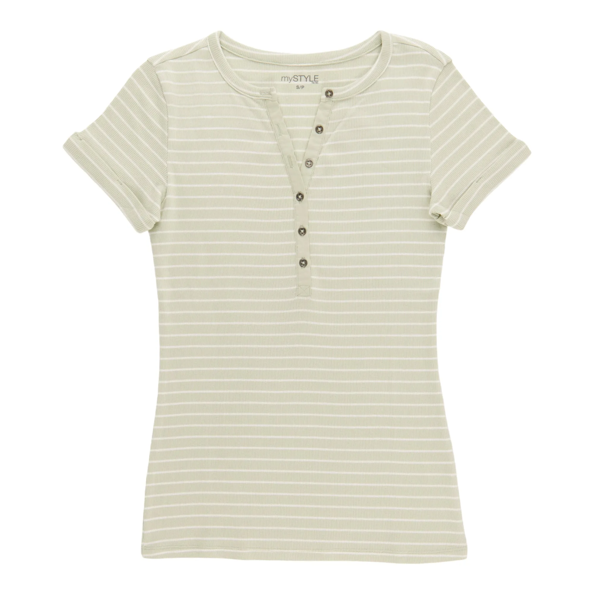 mySTYLE Women's Rolled Sleeve Henley sold by Giant Tiger product image thumbnail 2