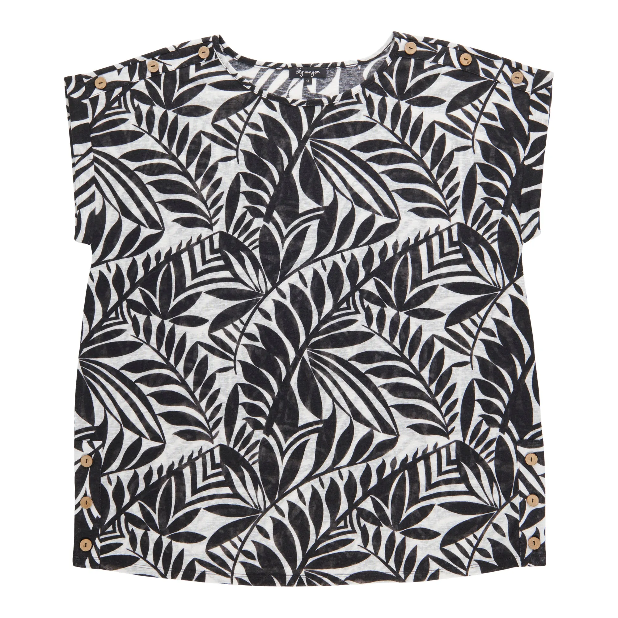 lily morgan Women's Plus Shoulder Button Top sold by Giant Tiger product image thumbnail 3