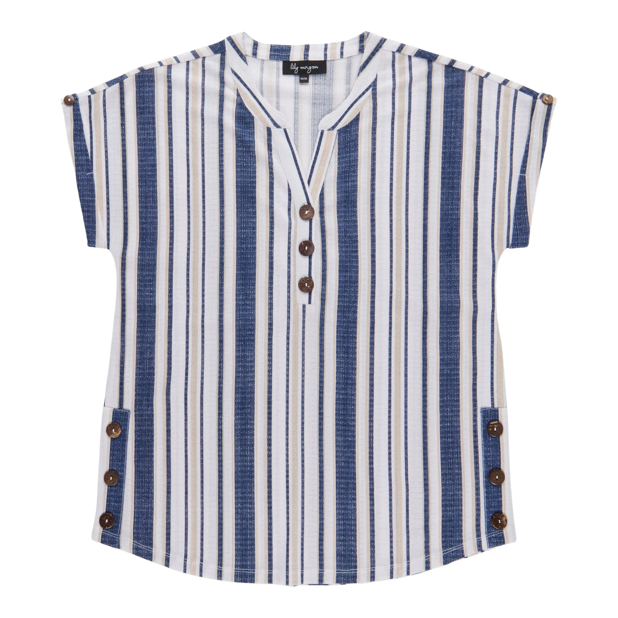 lily morgan Women's Printed Top with Coconut Buttons sold by Giant Tiger product image thumbnail 3