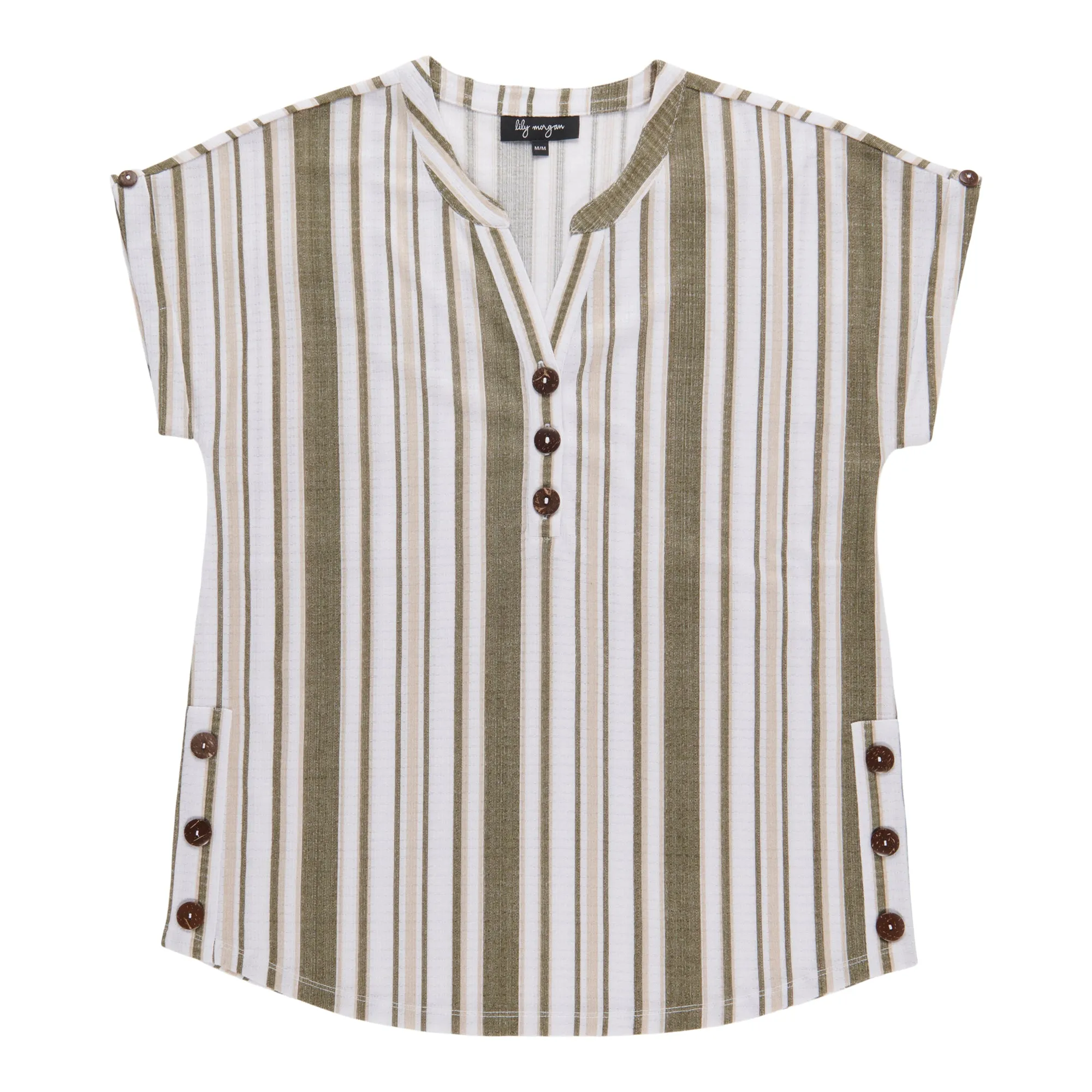 lily morgan Women's Printed Top with Coconut Buttons sold by Giant Tiger product image thumbnail 4