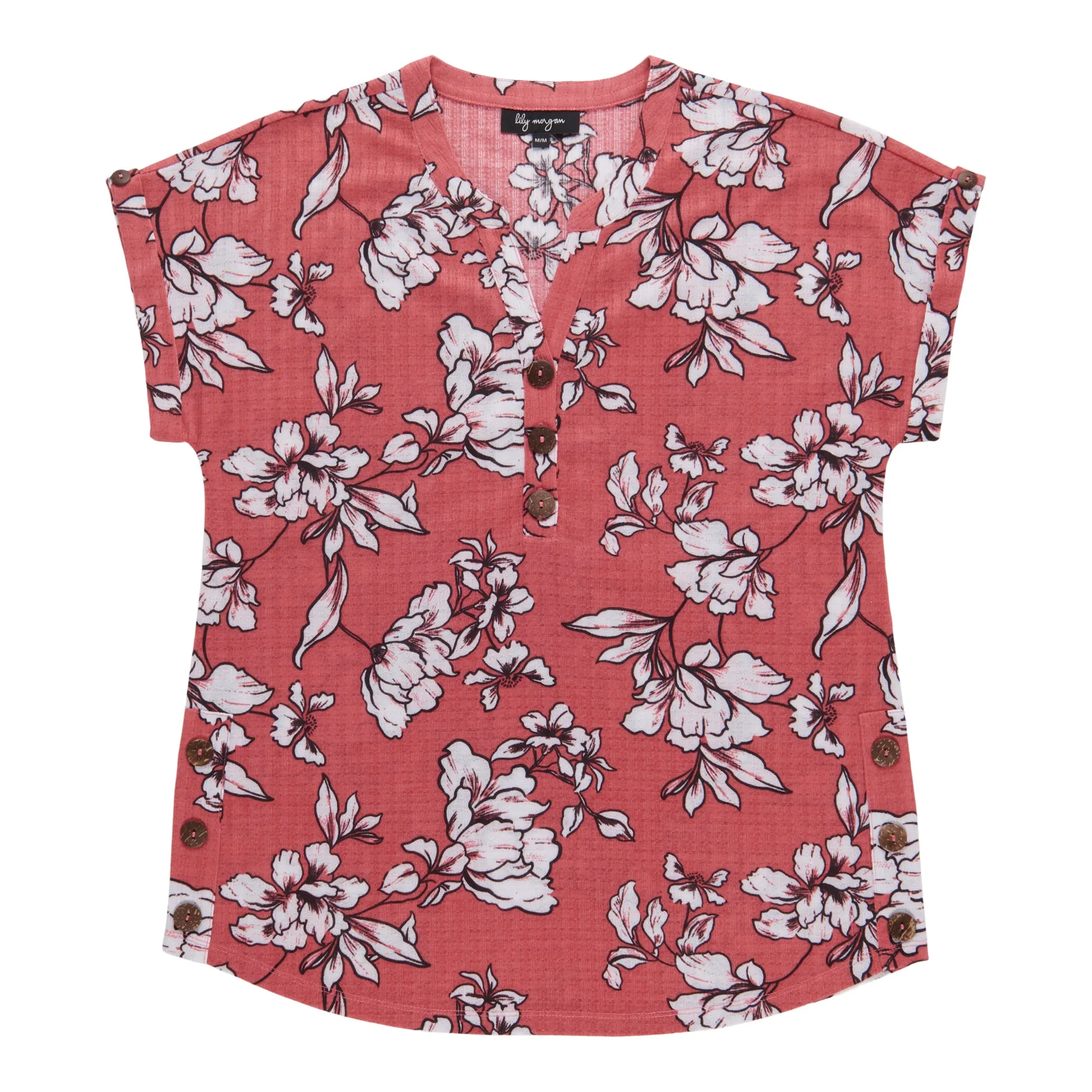 lily morgan Women's Printed Top with Coconut Buttons sold by Giant Tiger product image thumbnail 2