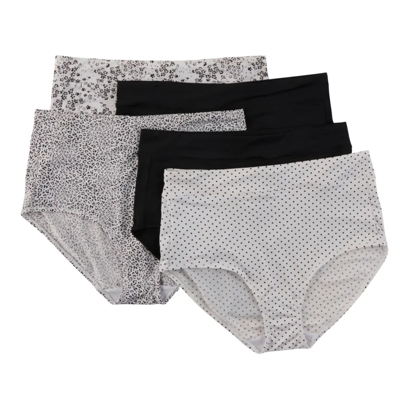 Women's High-Rise Microfiber Briefs, 5-Pack made by Giant Tiger