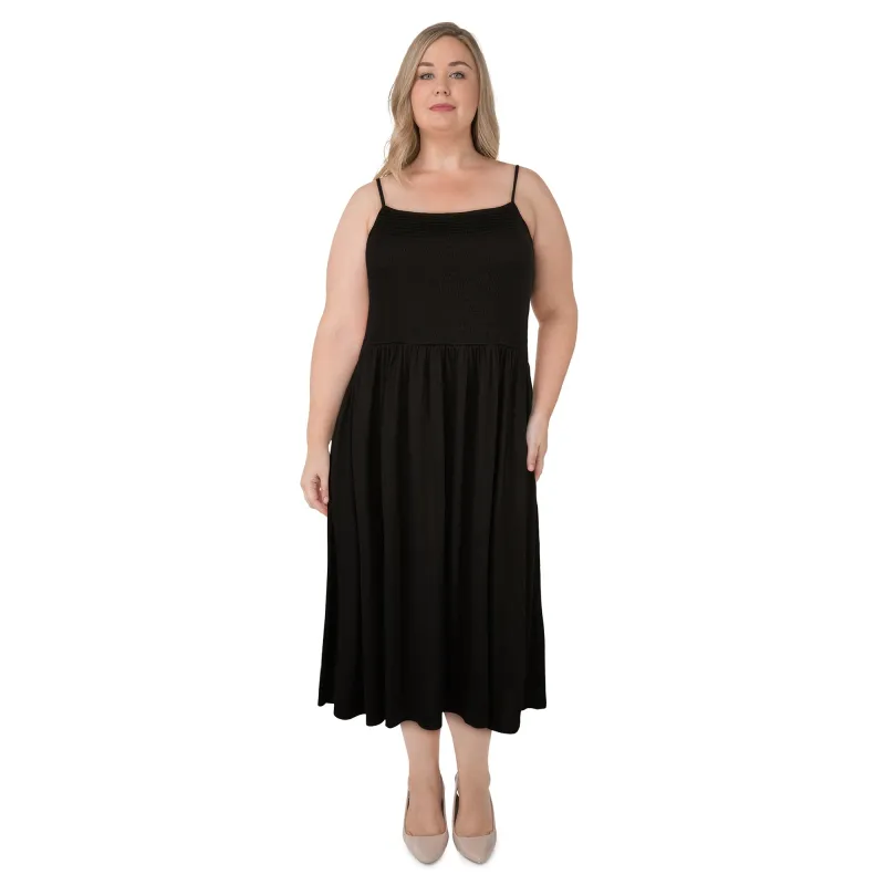mySTYLE Women's Plus Smocked Midi Dress made by Giant Tiger