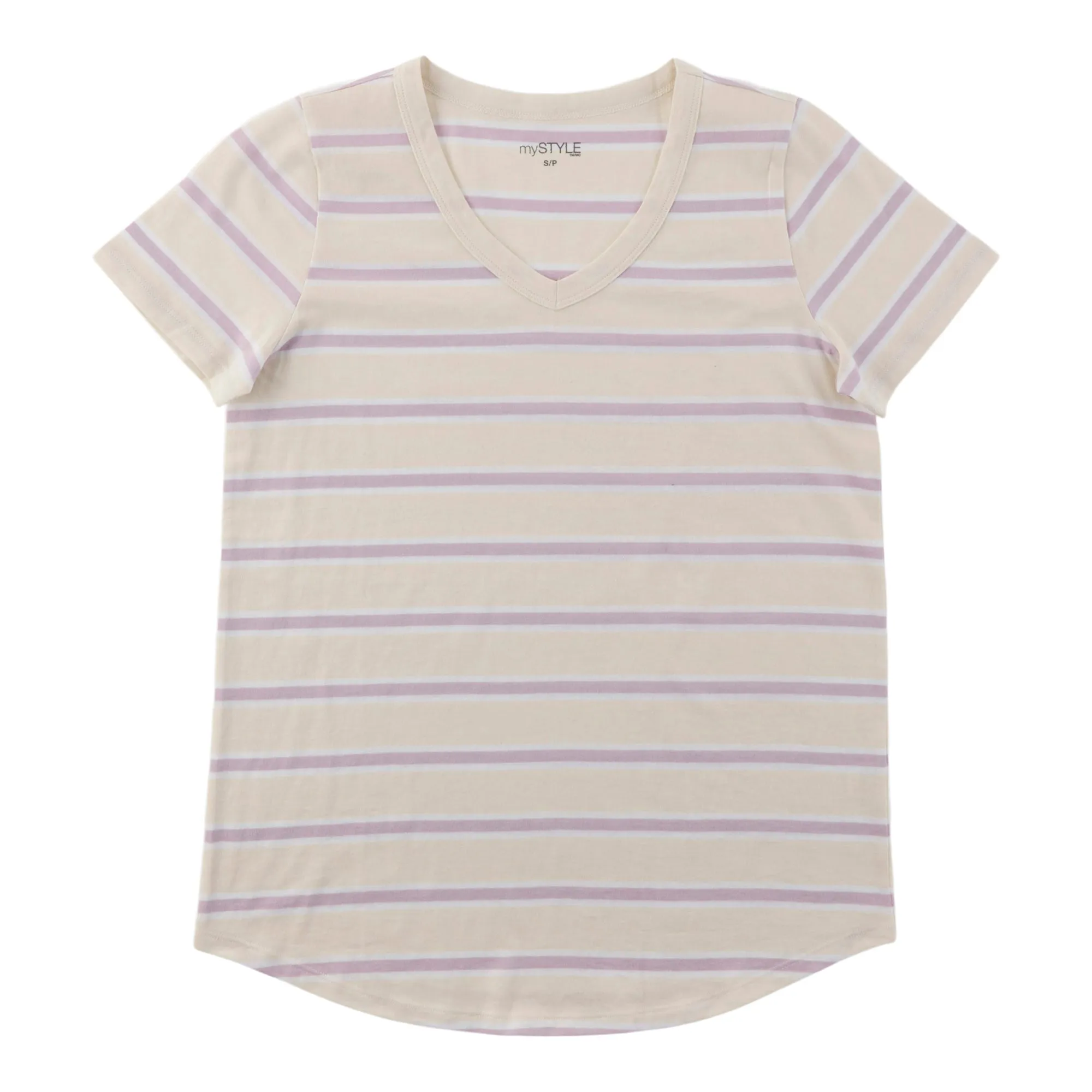 mySTYLE Women's V-Neck Striped T-Shirt sold by Giant Tiger