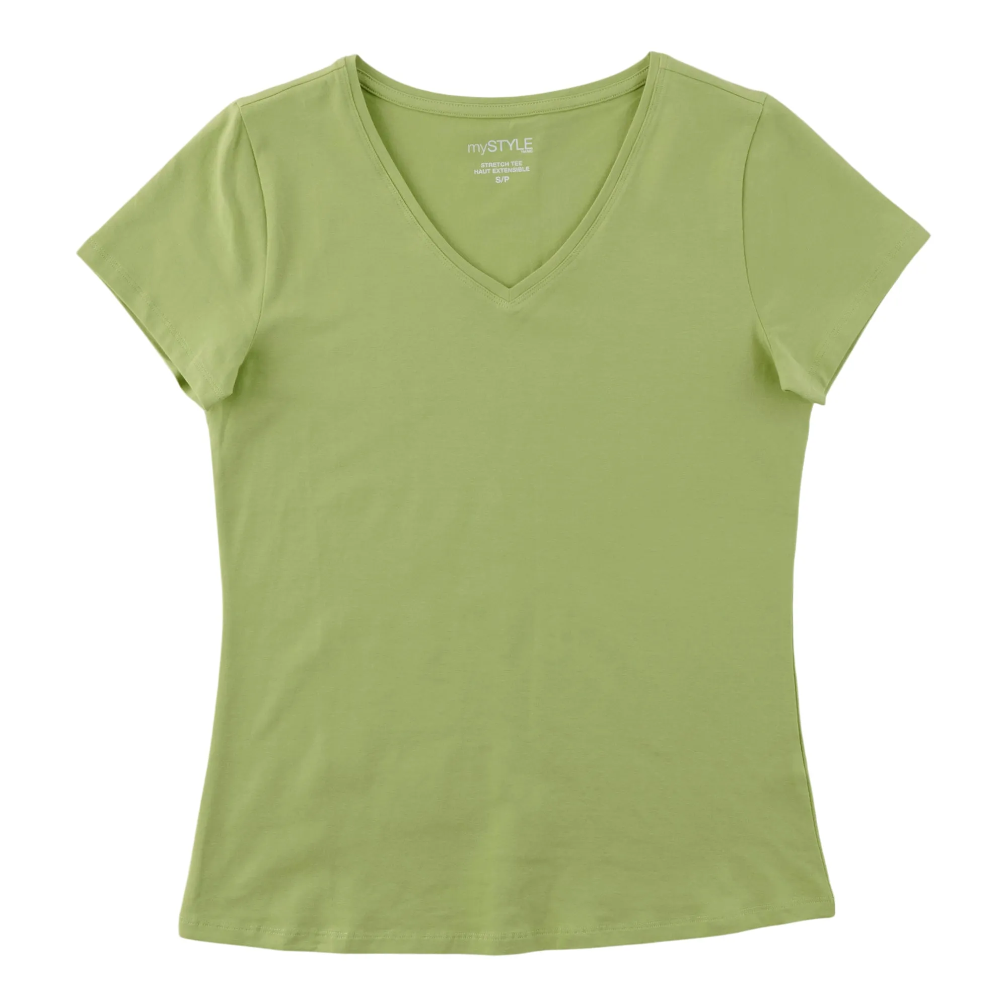 mySTYLE Women's V-Neck Stretchy Tee sold by Giant Tiger product image thumbnail 2