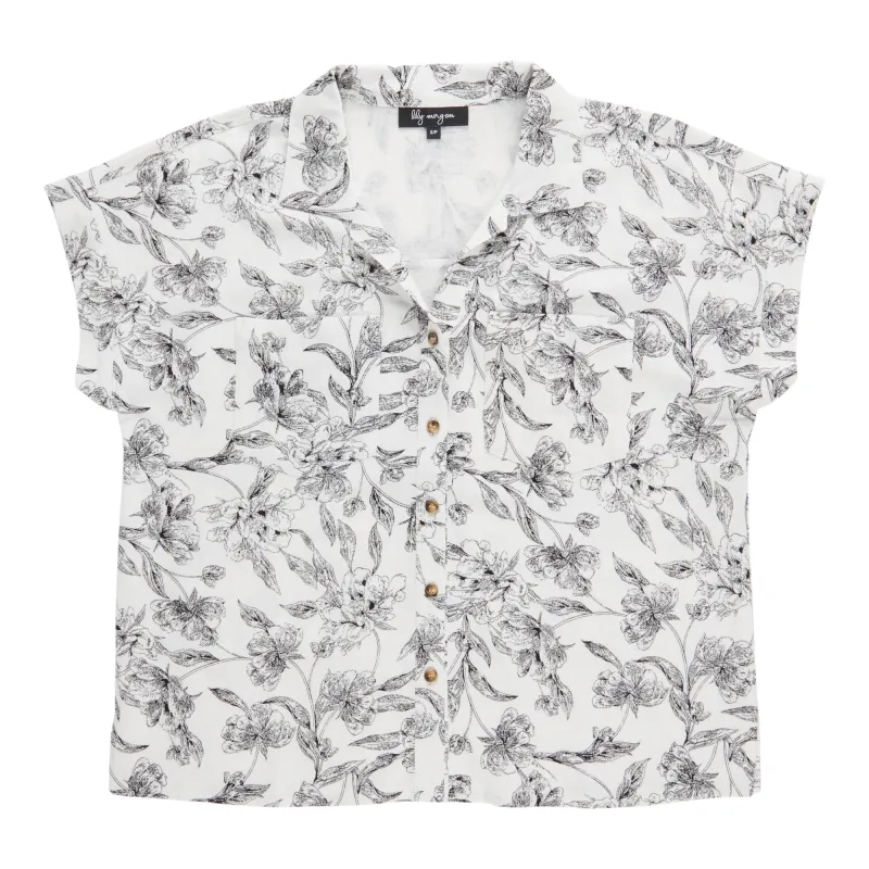 lily morgan Women's Linen Blend Blouse made by Giant Tiger