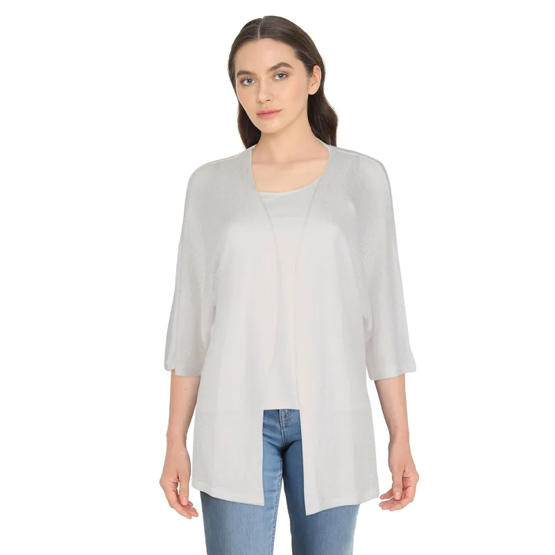 lily morgan Women's Scalloped Cardigan made by Giant Tiger