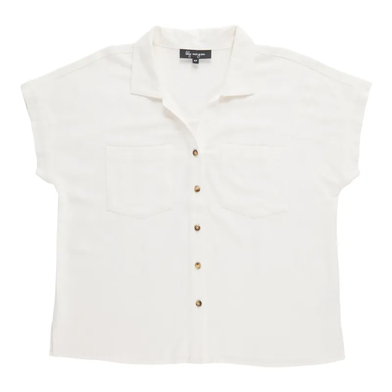 lily morgan Women's Linen Blend Blouse made by Giant Tiger