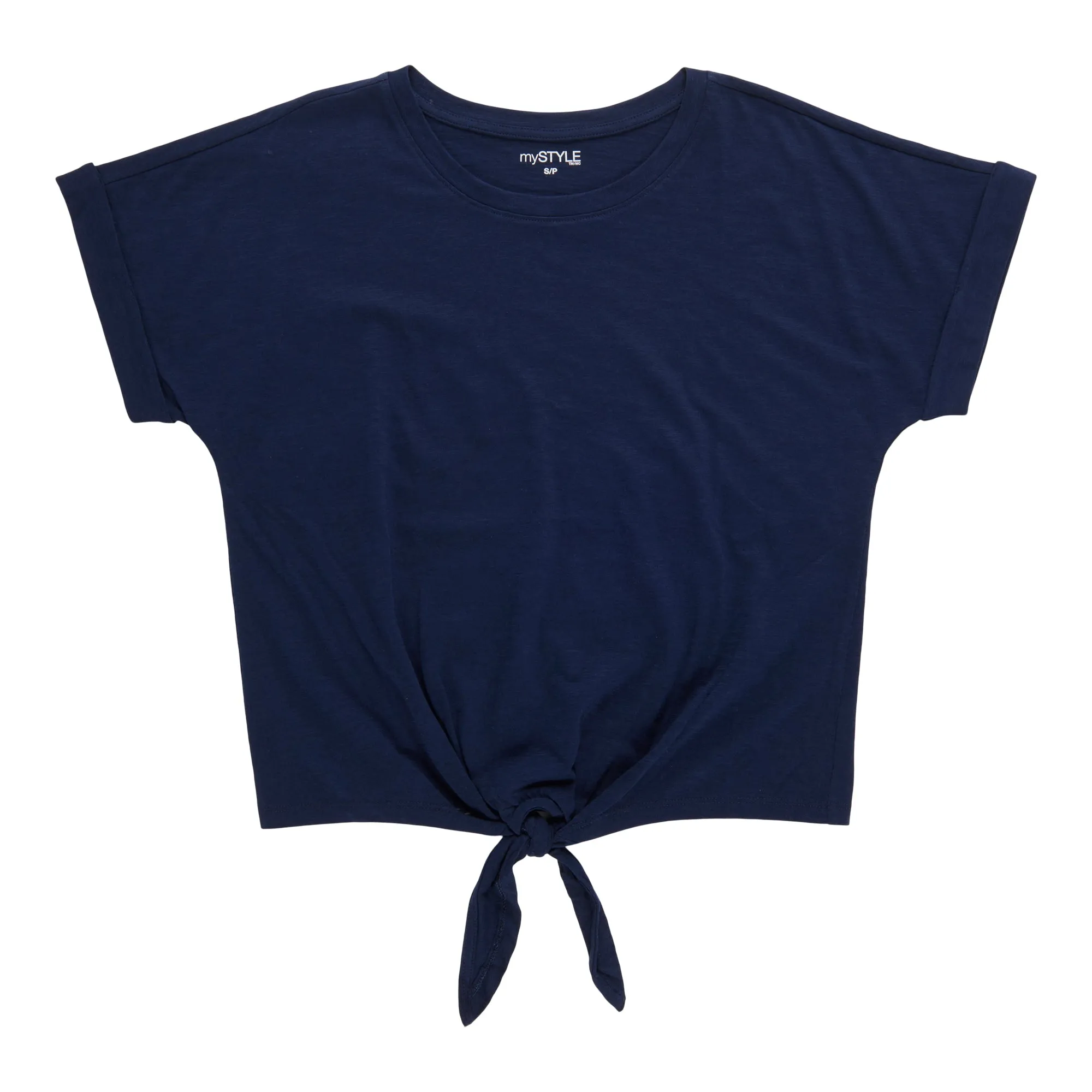 mySTYLE Women's Rolled Sleeves Tie Front T-Shirt sold by Giant Tiger product image thumbnail 3
