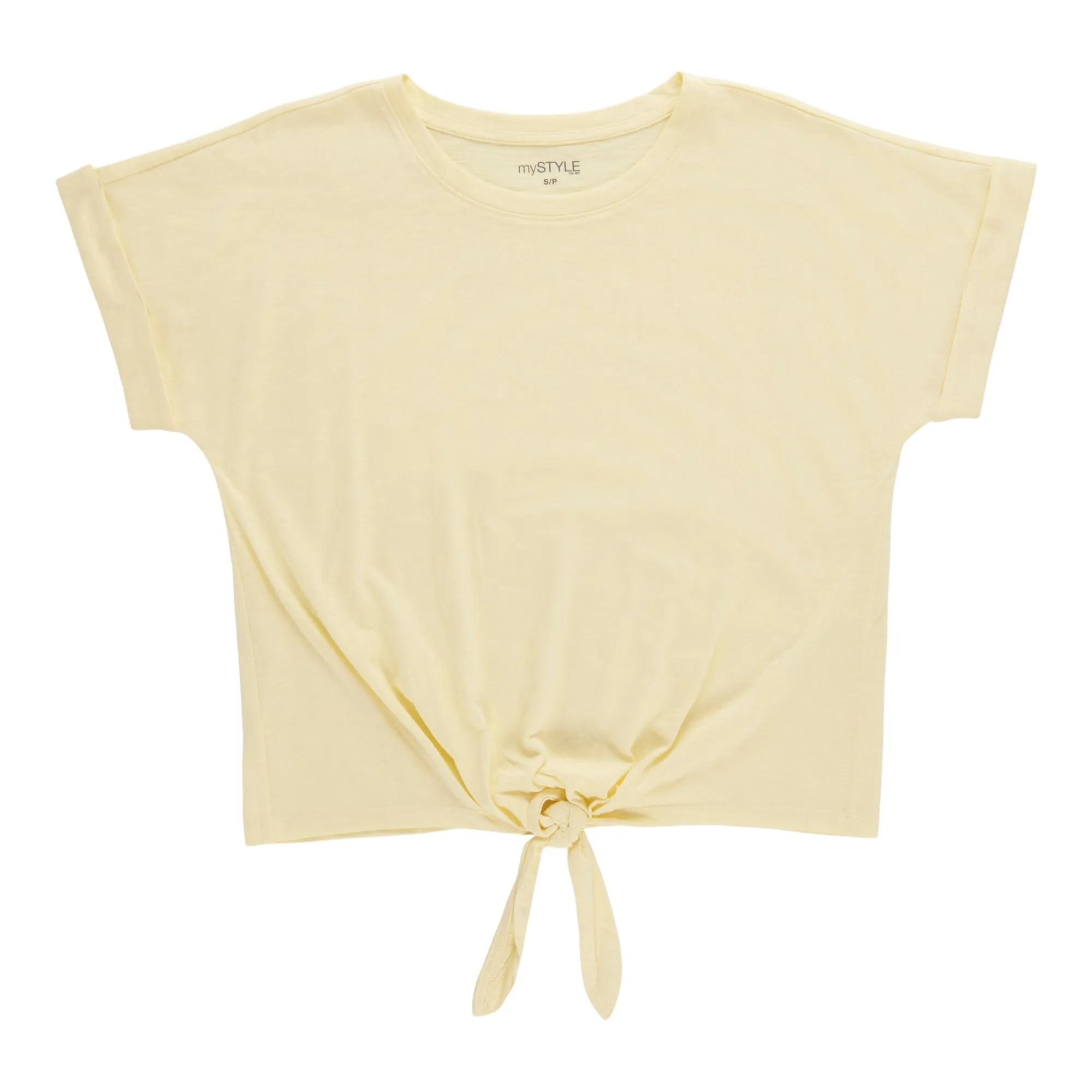 mySTYLE Women's Rolled Sleeves Tie Front T-Shirt sold by Giant Tiger product image thumbnail 4