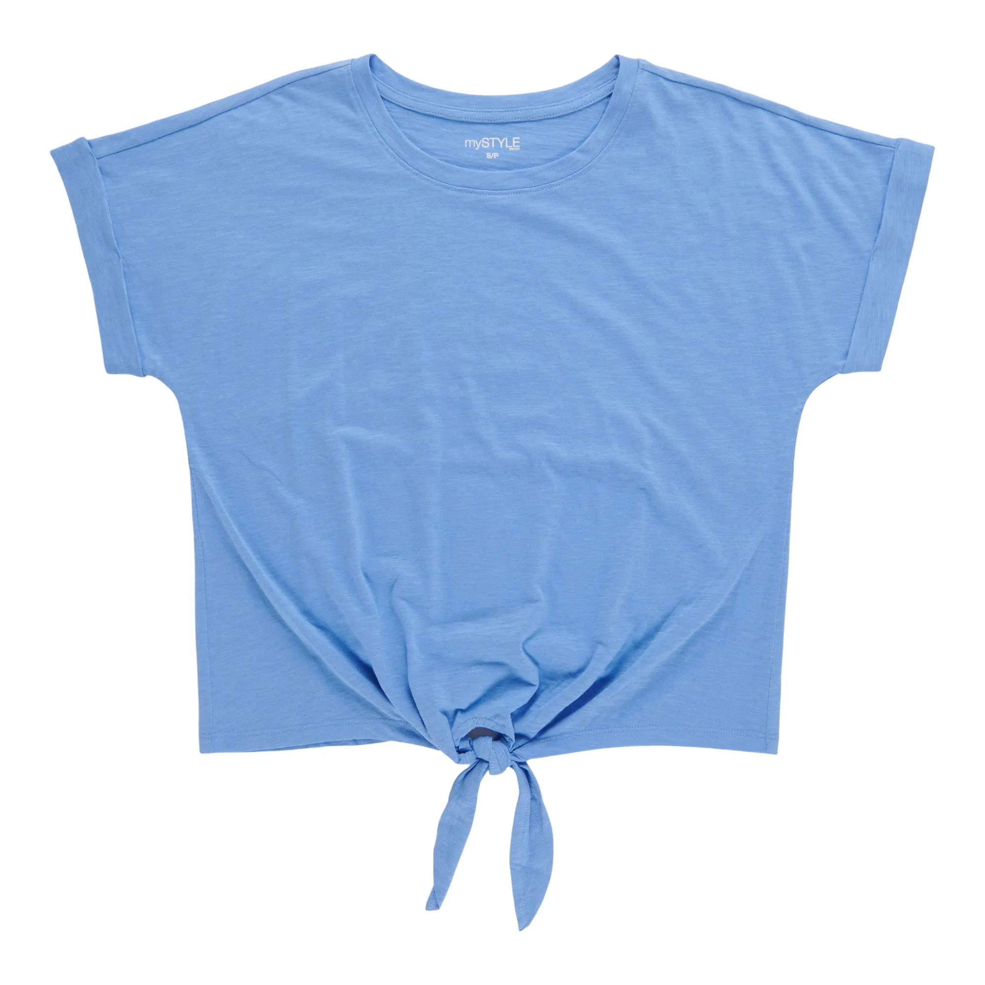 mySTYLE Women's Rolled Sleeves Tie Front T-Shirt sold by Giant Tiger product image thumbnail 2