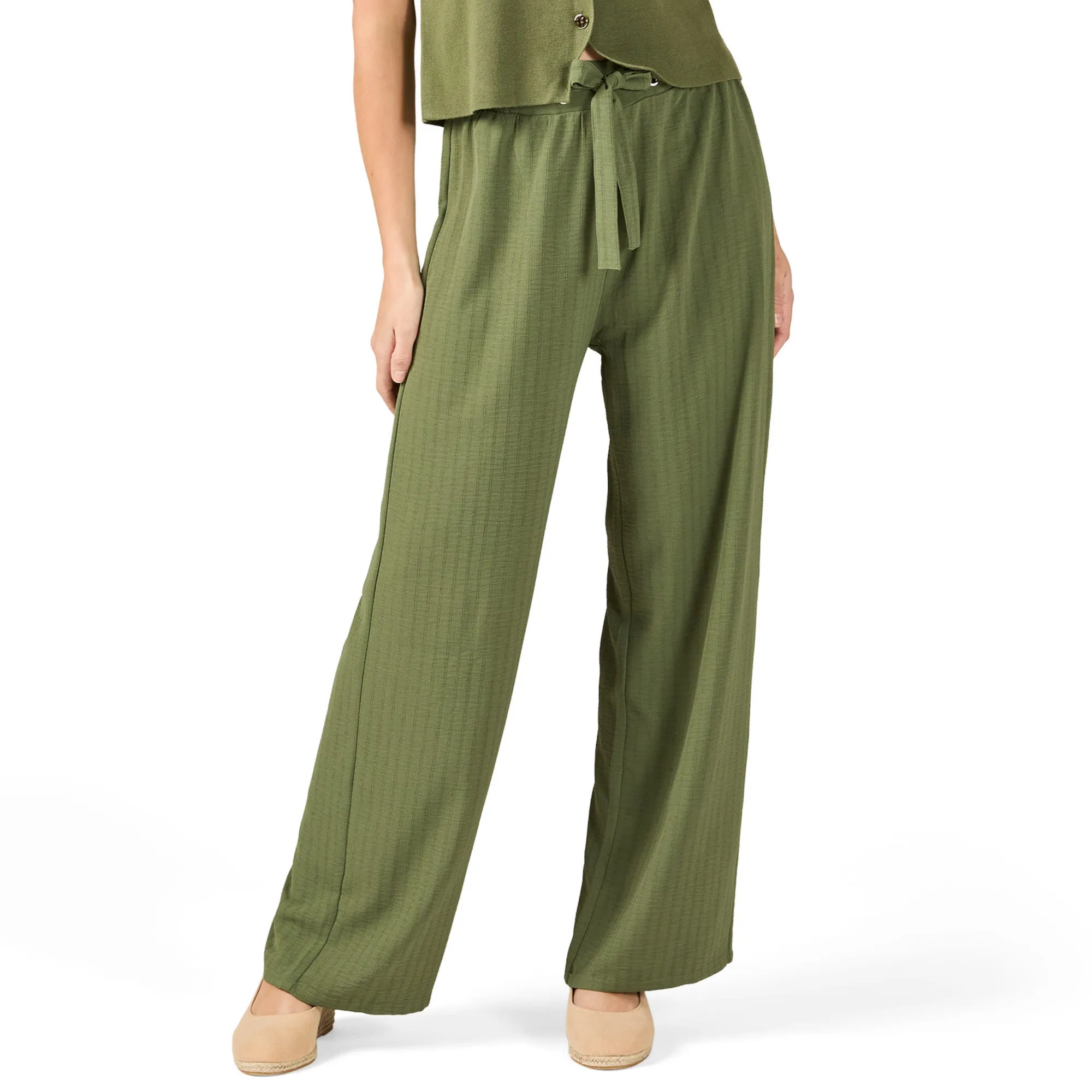 lily morgan Women's Textured Wide-Leg Pull-On Pants sold by Giant Tiger product image thumbnail 4