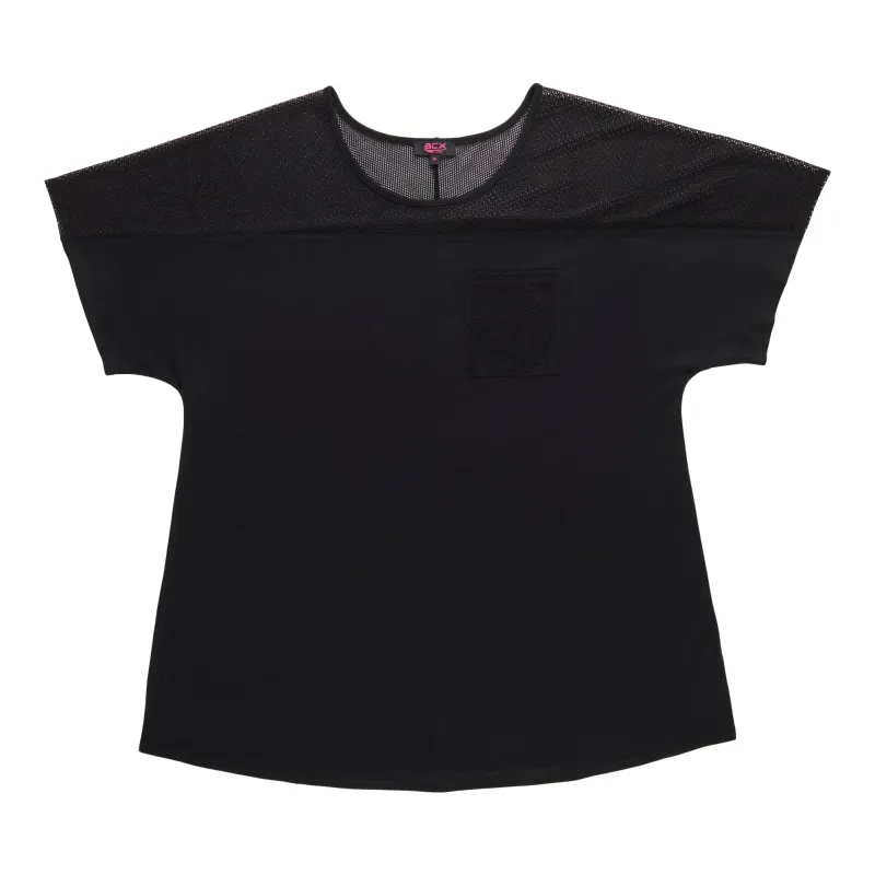 ACX Active Women's Plus Short Sleeve Mesh Cover-Up made by ACX Active