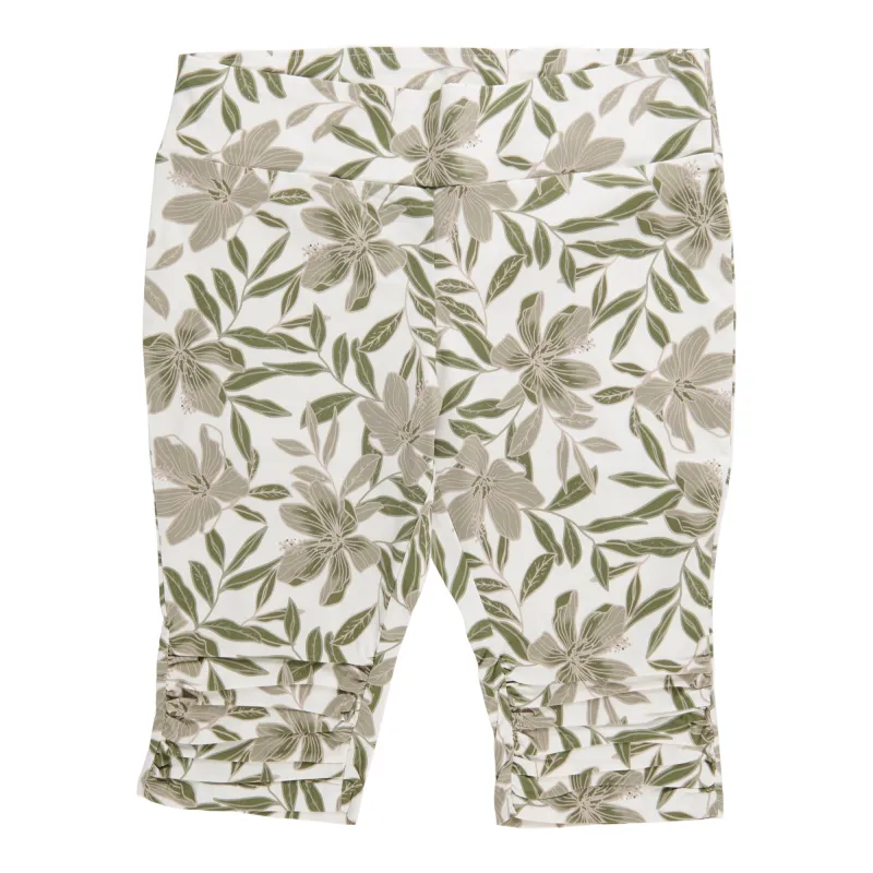 lily morgan Women's Plus Ruched Knee Capri Pants made by Giant Tiger