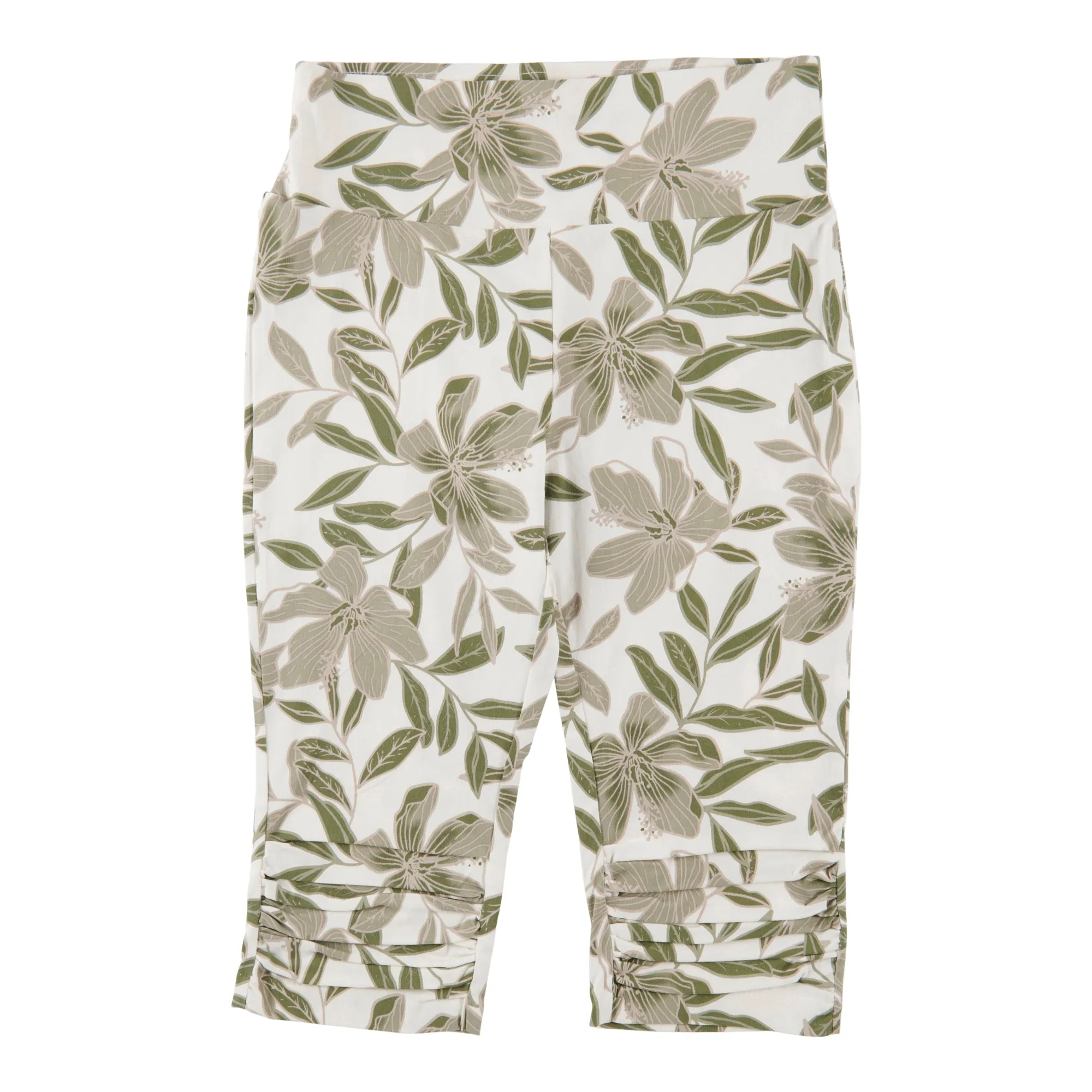 lily morgan Women's Printed Ruched Knee Capris sold by Giant Tiger product image thumbnail 3
