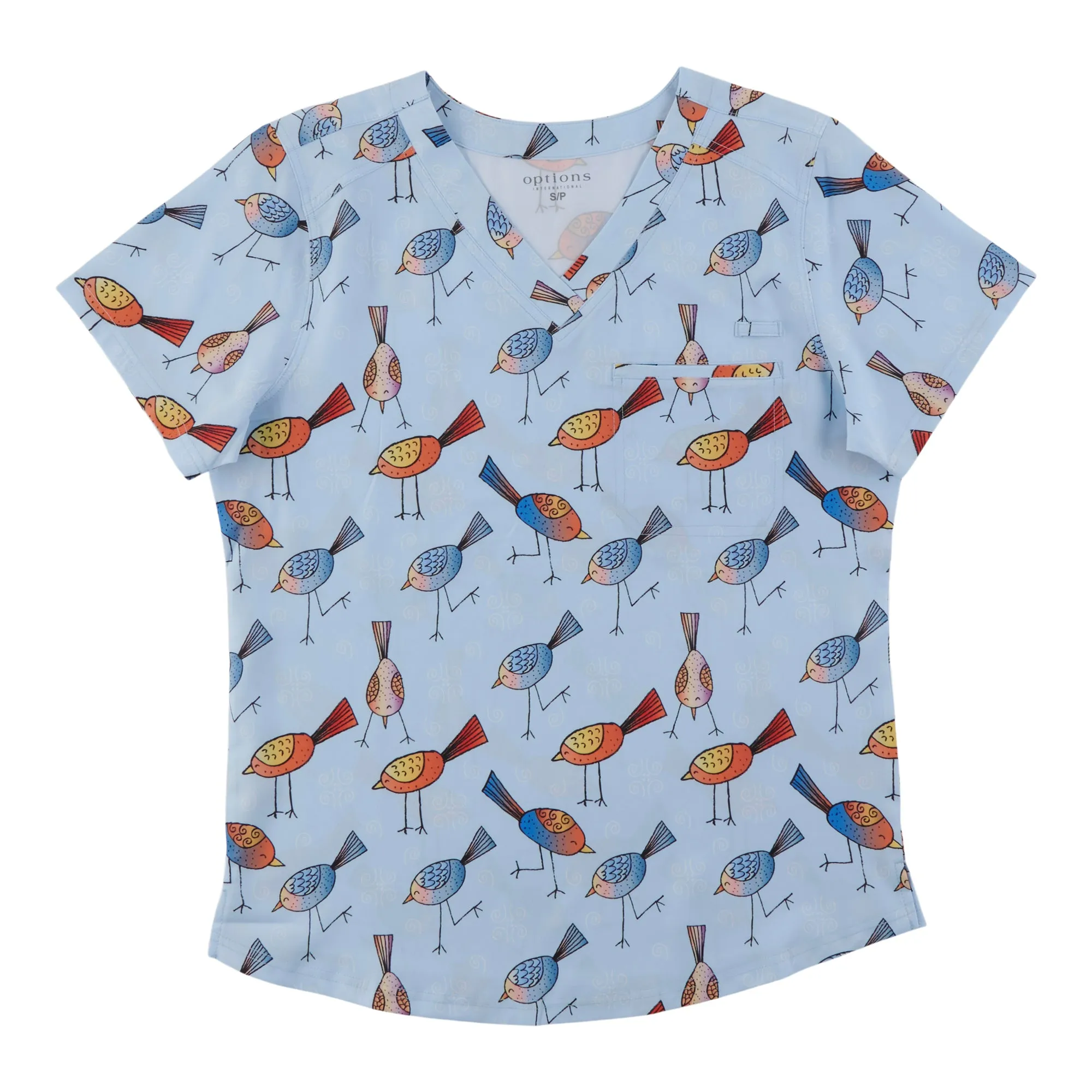 Options Women's Printed V-Neck Scrub Top sold by Giant Tiger