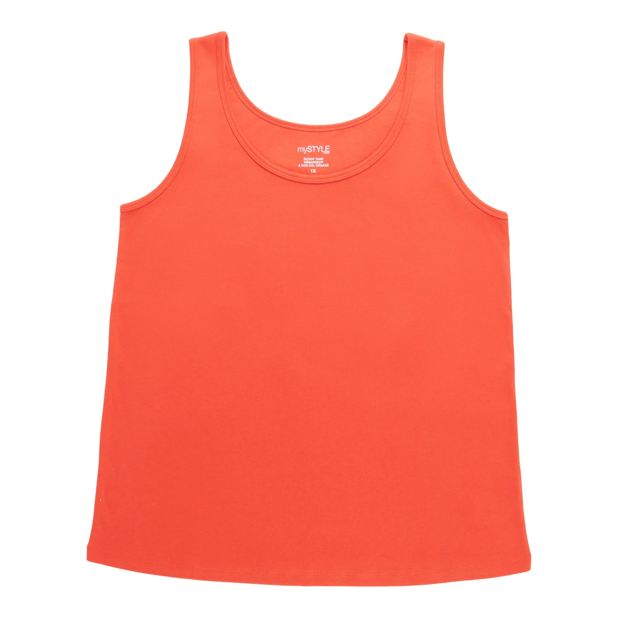 mySTYLE Women's Plus Scooped Ribbed Tank Top sold by Giant Tiger