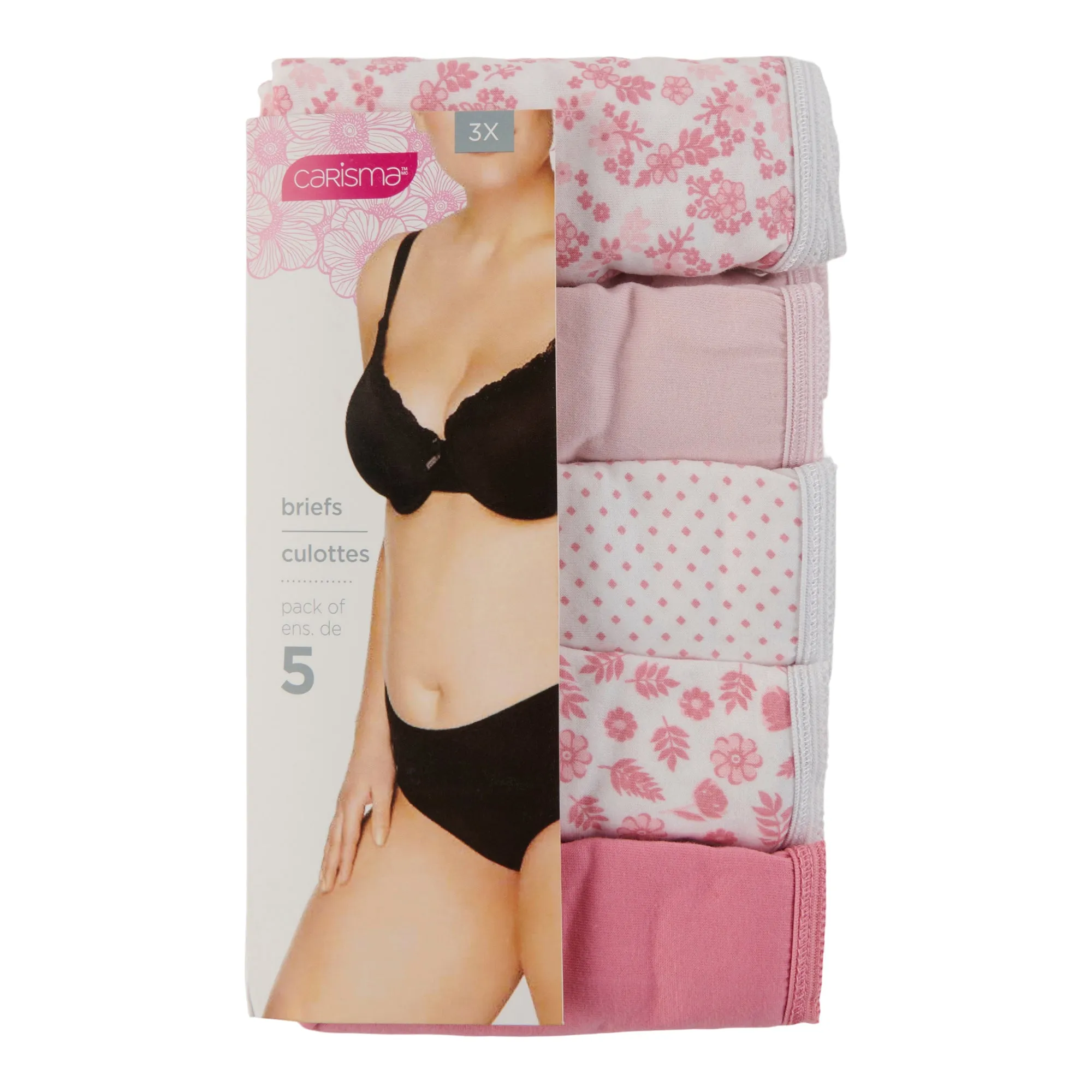 Carisma Women's Plus Cotton Brief Underwear, 5-Pack sold by Giant Tiger product image thumbnail 3