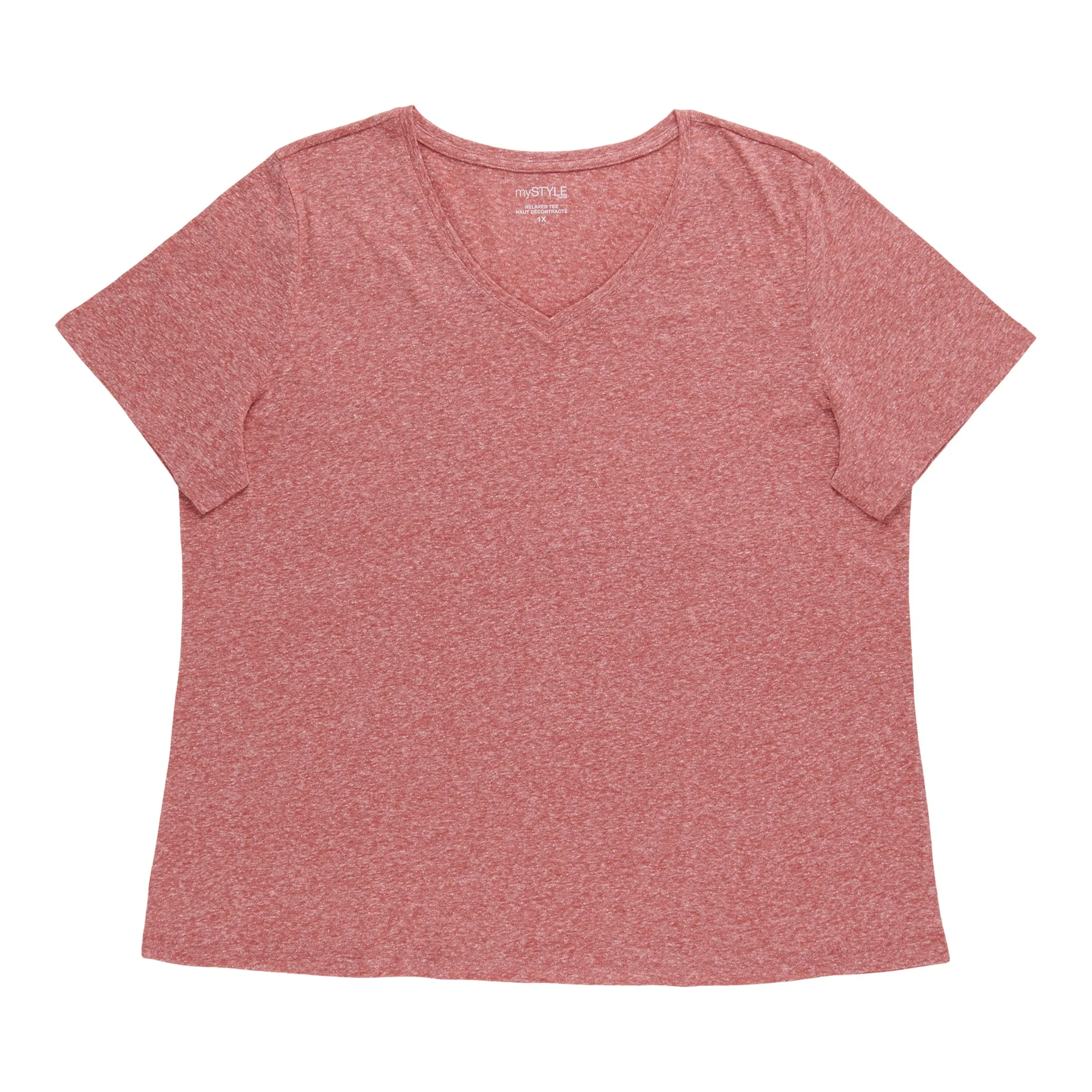 mySTYLE Women's Plus V-Neck T-Shirt sold by Giant Tiger product image thumbnail 5