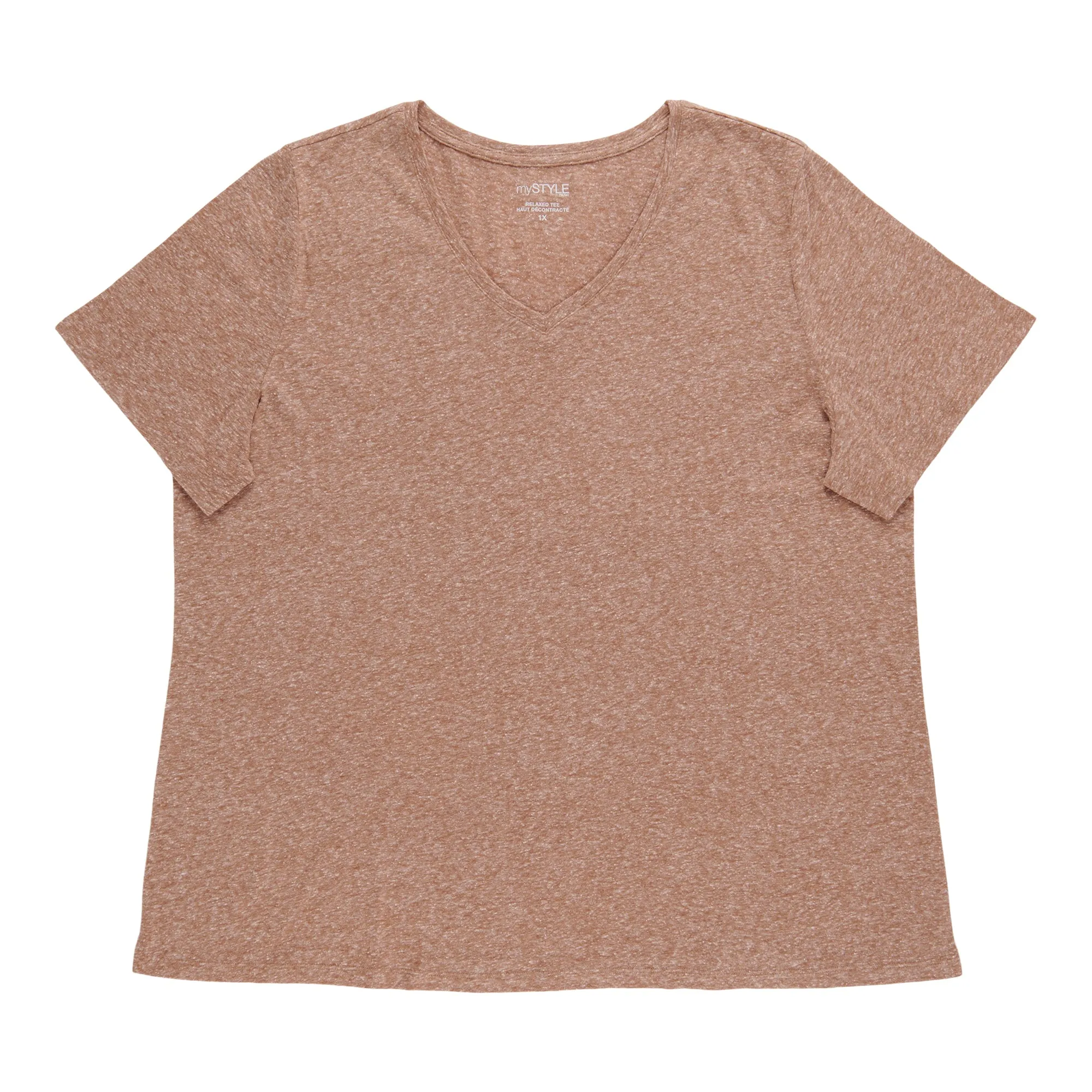 mySTYLE Women's Plus V-Neck T-Shirt sold by Giant Tiger product image thumbnail 2