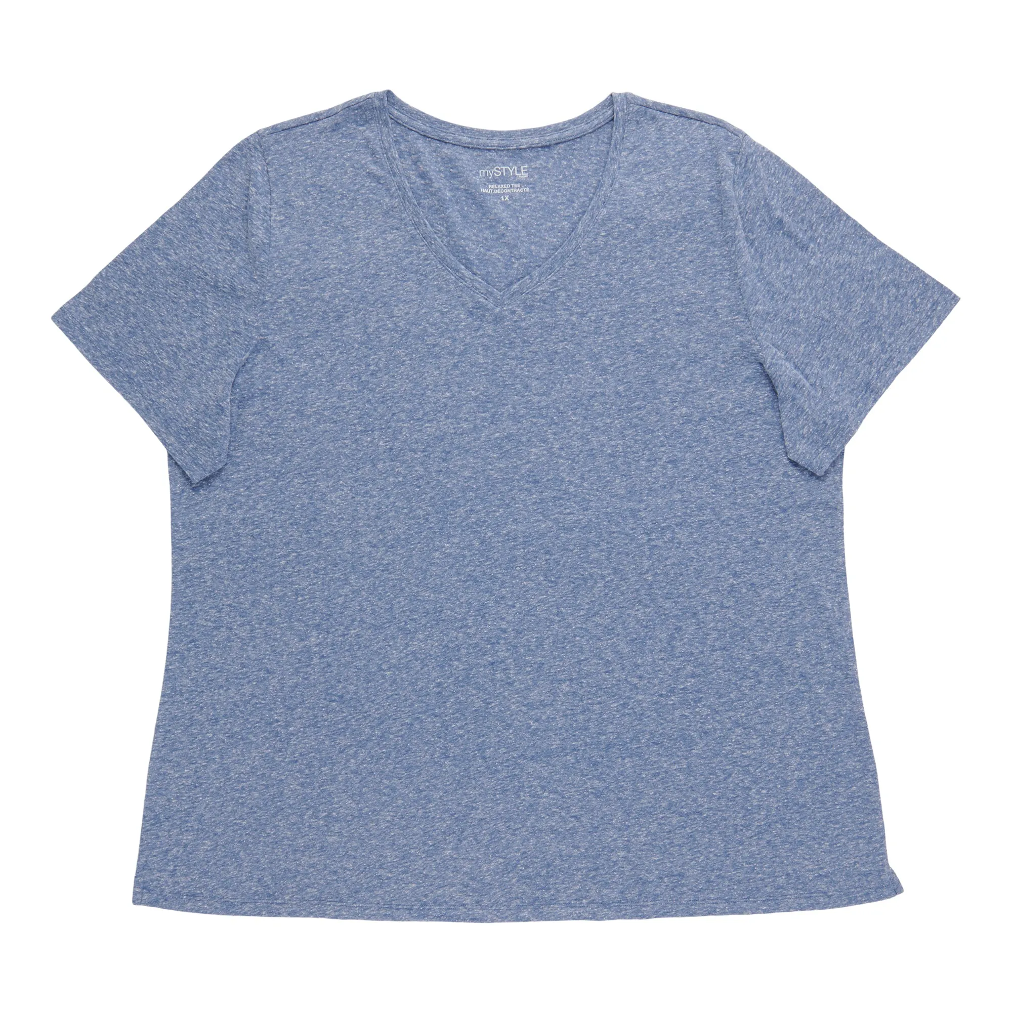 mySTYLE Women's Plus V-Neck T-Shirt sold by Giant Tiger