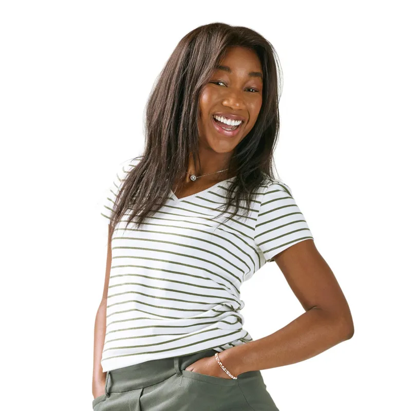 mySTYLE Women's V-Neck Stretchy Tee made by Giant Tiger