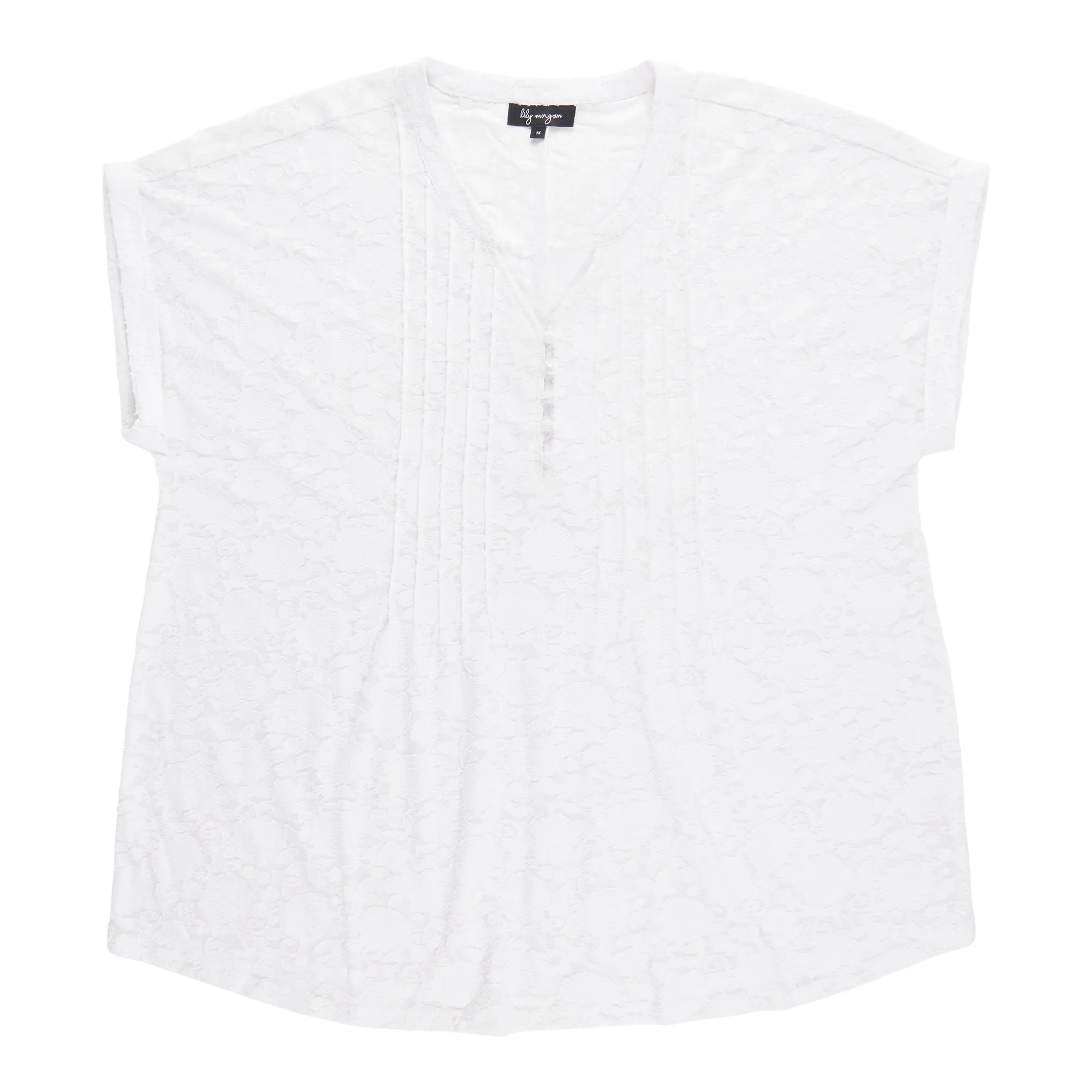 lily morgan Women's Plus Solid Pintuck Top sold by Giant Tiger product image thumbnail 2