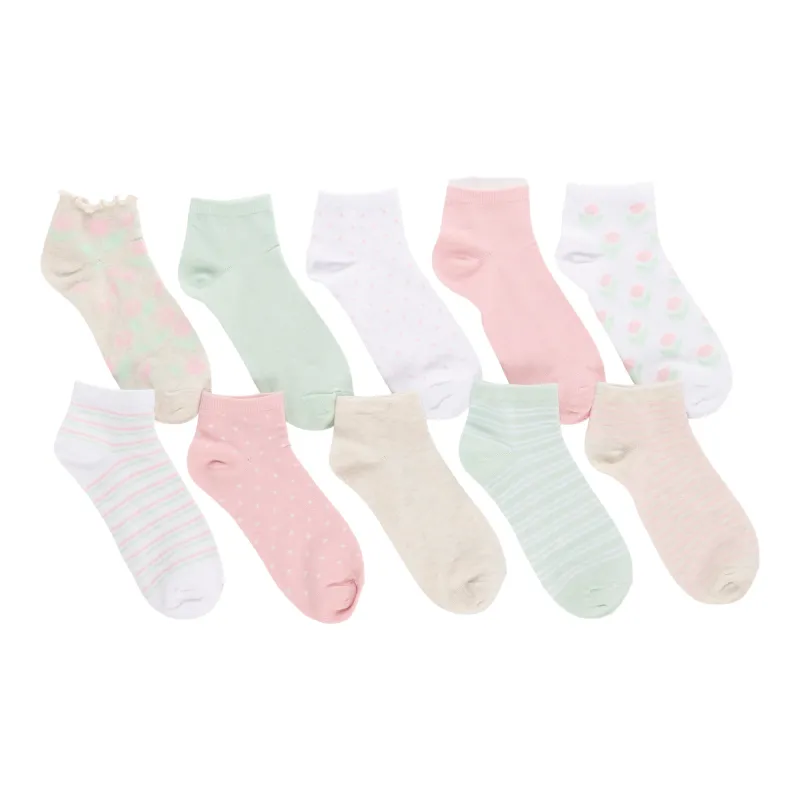 Elle Women's Quarter Crew Socks, 10-Pack made by Elle