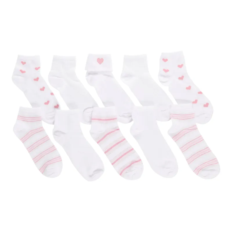 Women's Quarter Crew Socks, 10-Pack made by Giant Tiger