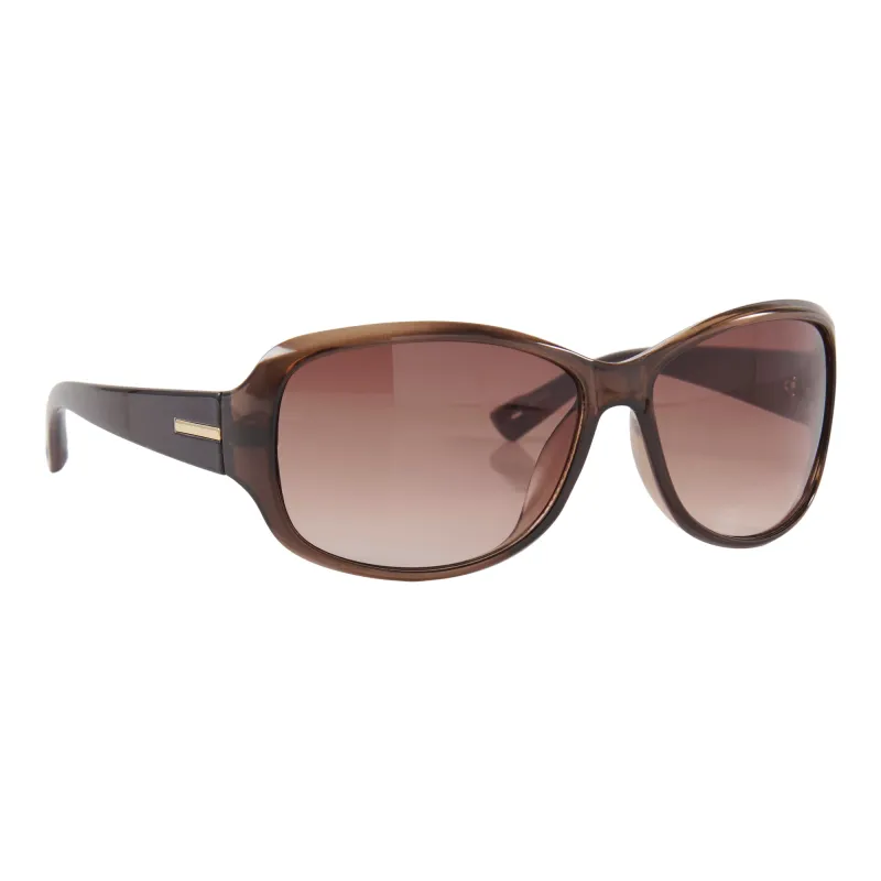 Women’s Wraparound Brown Sunglasses made by Giant Tiger