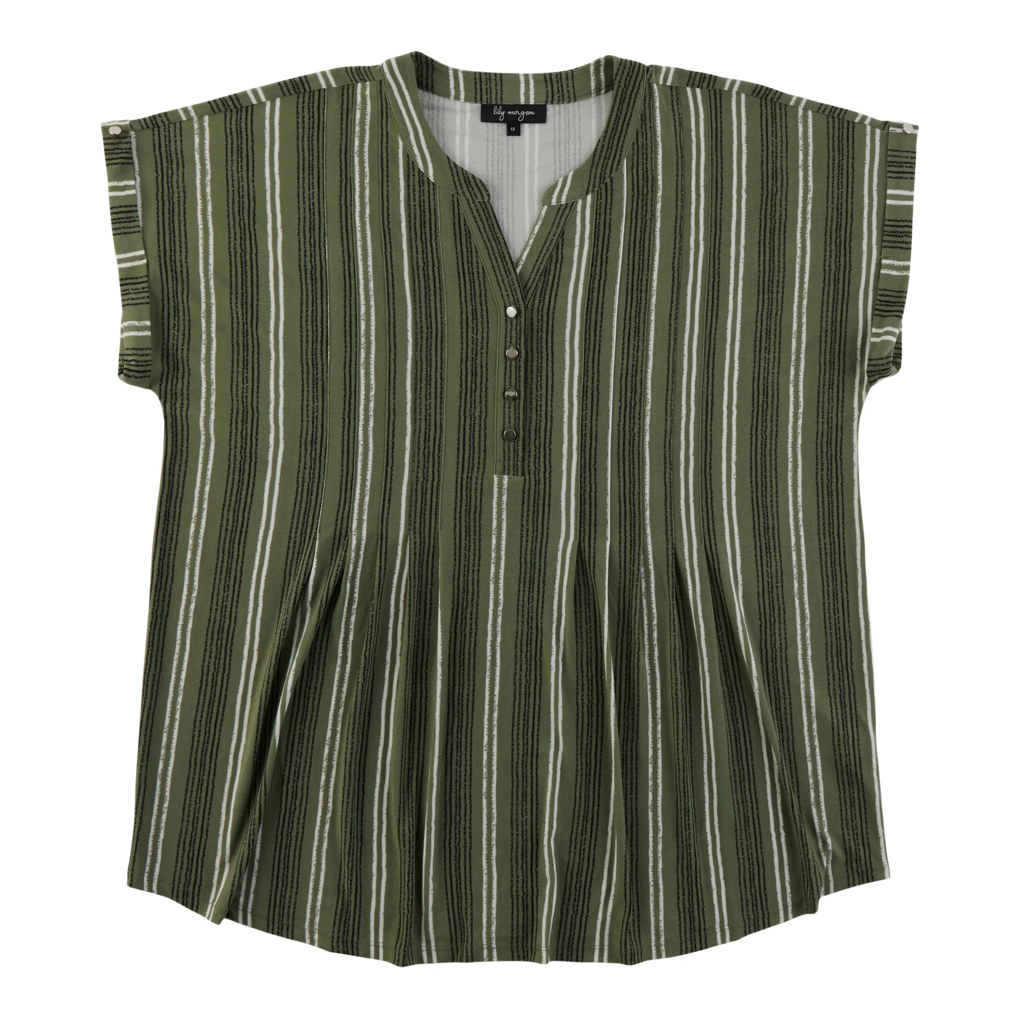 lily morgan Women's Plus Printed Pleated Top sold by Giant Tiger product image thumbnail 3