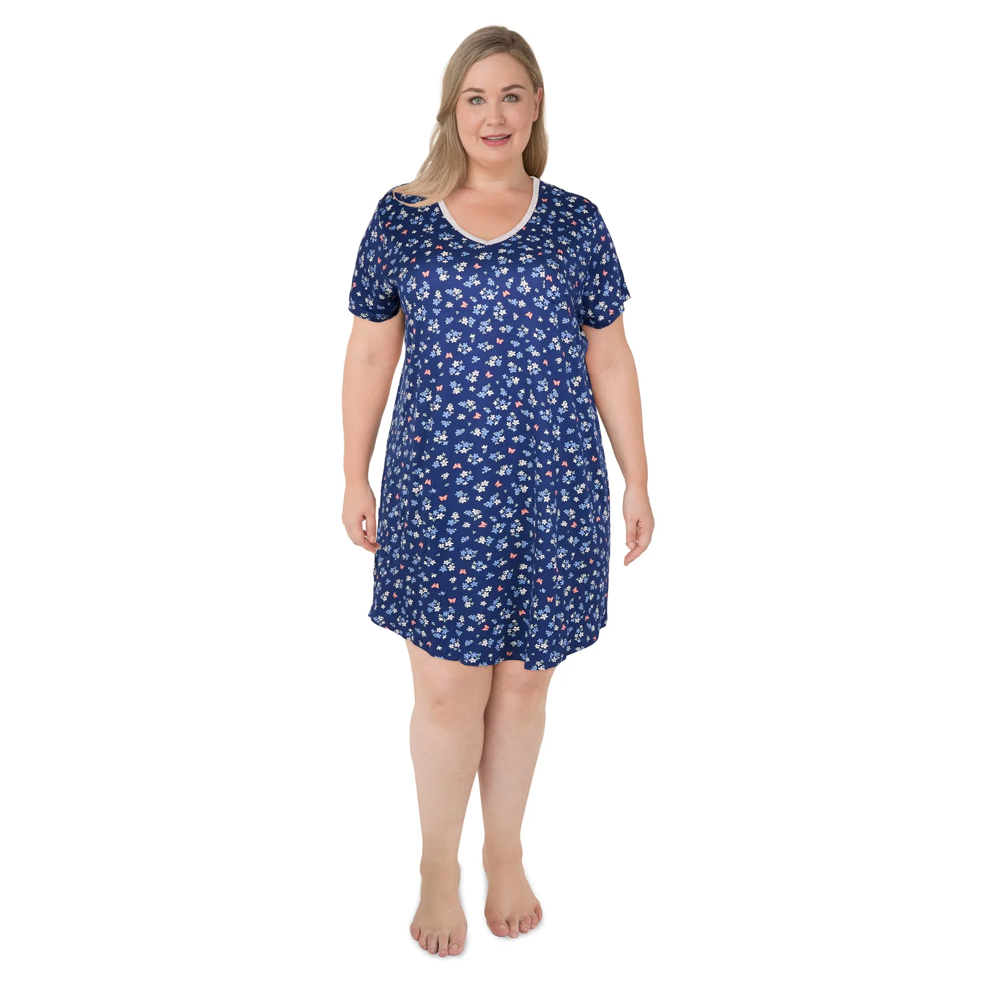 Carisma Women's Plus V-Neck Sleepshirt sold by Giant Tiger