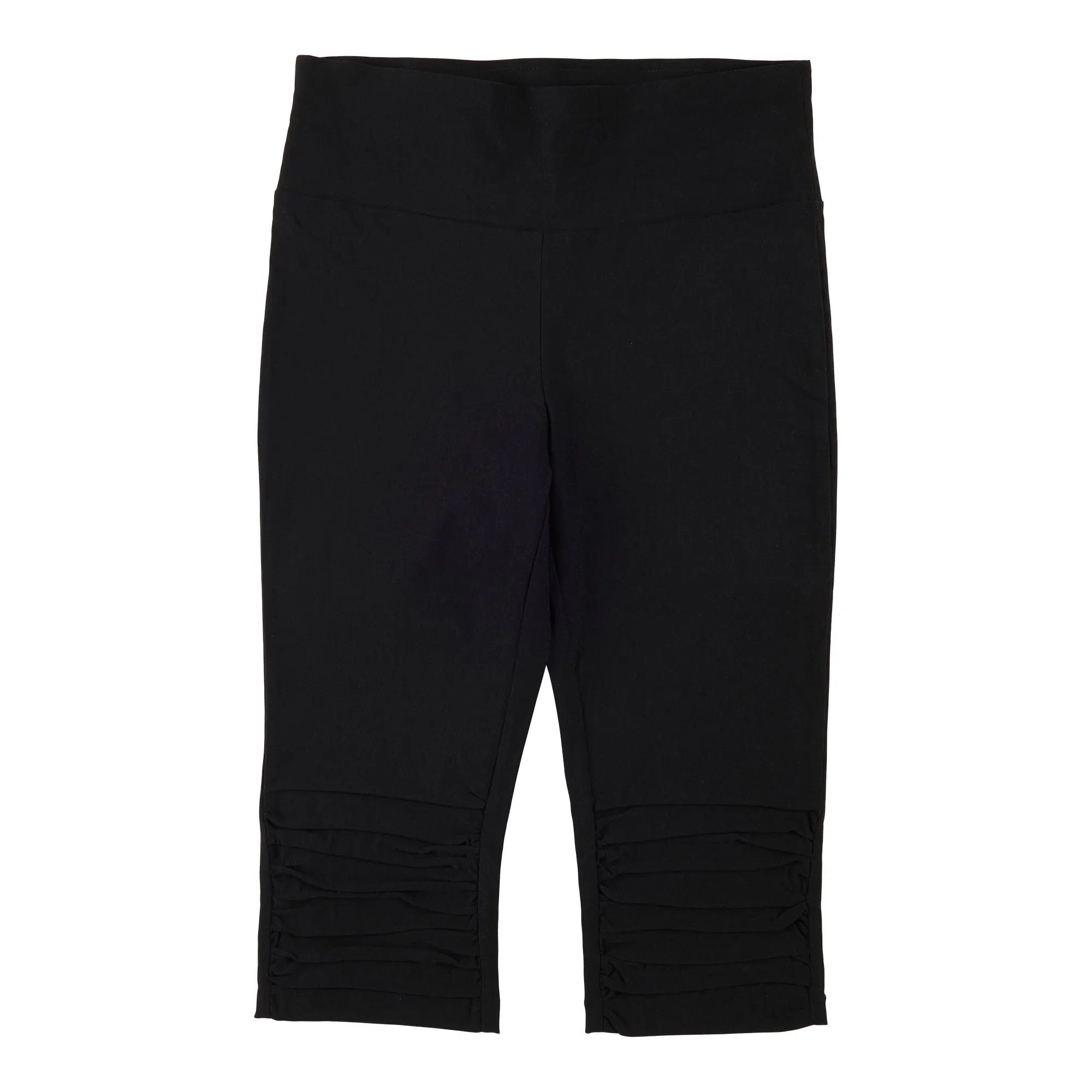 lily morgan Women's Solid Ruched Knee Capris sold by Giant Tiger