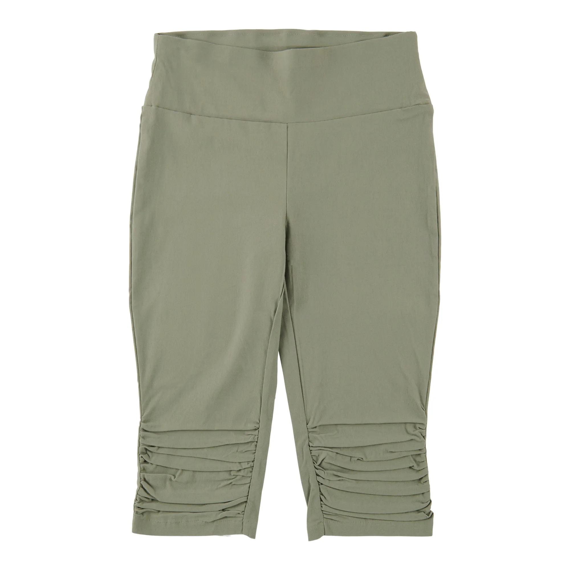 lily morgan Women's Solid Ruched Knee Capris sold by Giant Tiger product image thumbnail 3