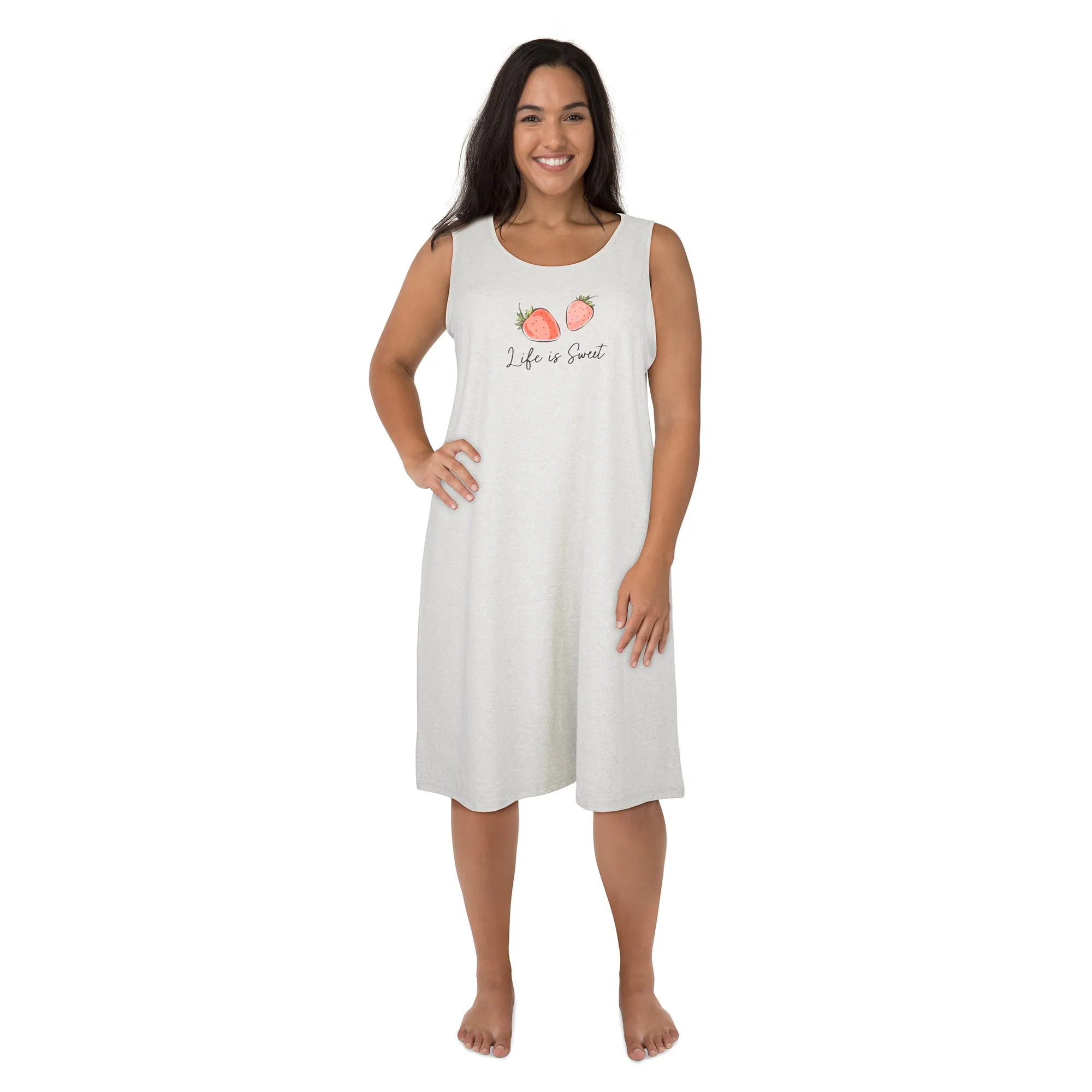 Carisma Women's Plus Sleeveless Below Waist Sleepshirt sold by Giant Tiger
