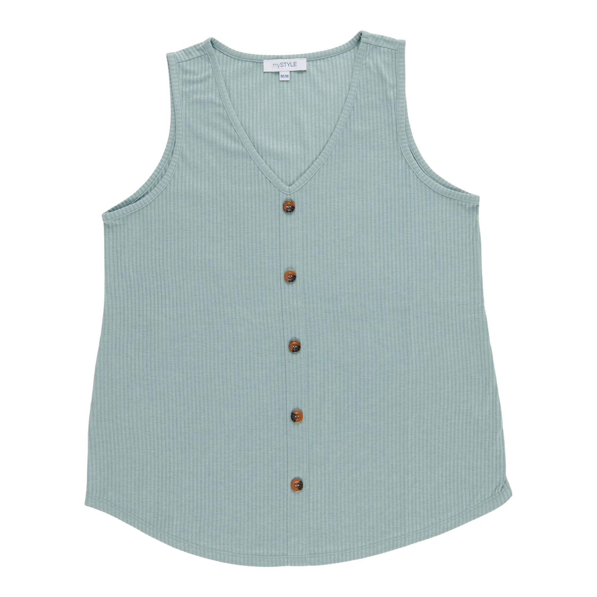 mySTYLE Women's Ribbed Button Front Tank Top sold by Giant Tiger product image thumbnail 3