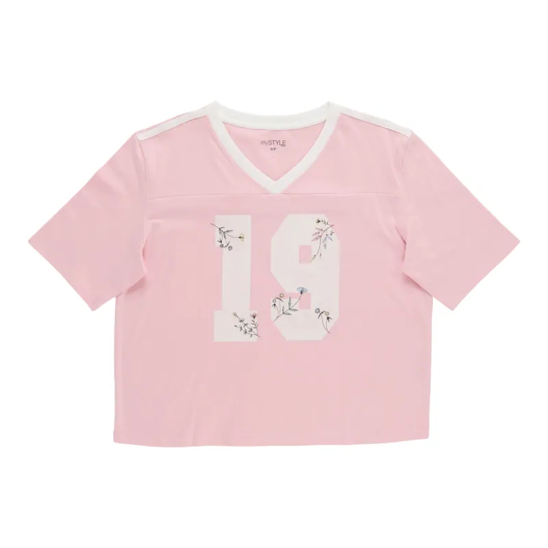 mySTYLE Women's Varsity Graphic Tee made by Giant Tiger