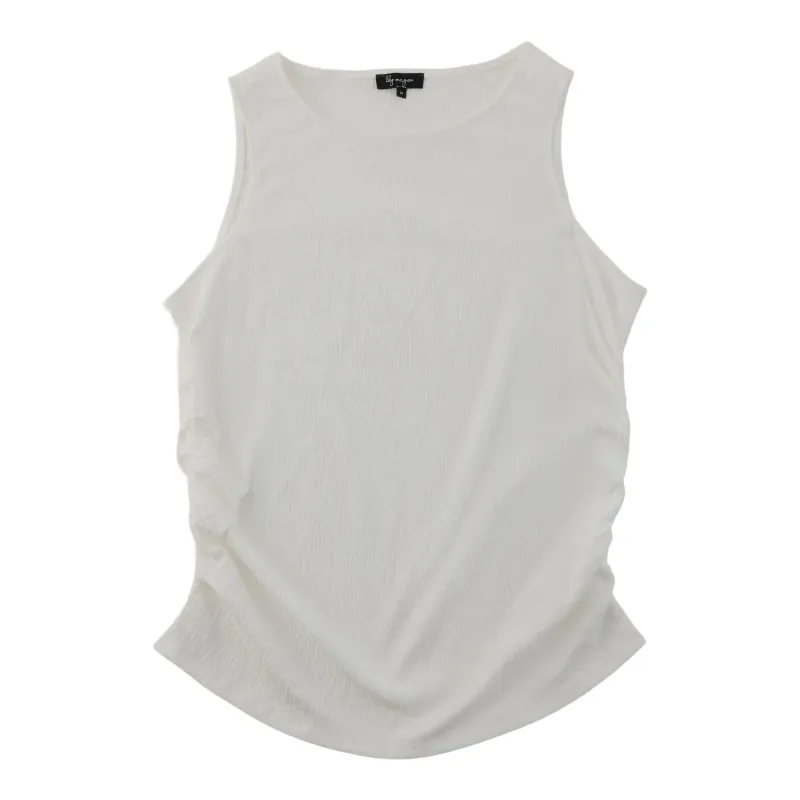 lily morgan Women's Plus Solid Camisole with Ruching made by Giant Tiger