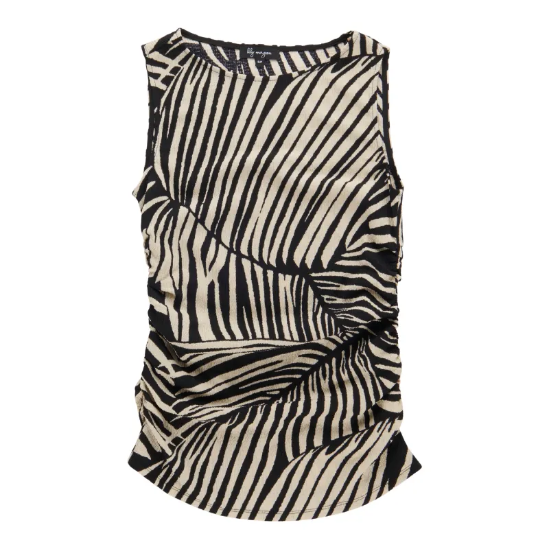 lily morgan Women's Printed Camisole with Ruching made by Giant Tiger