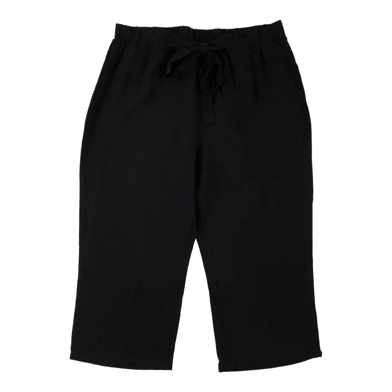 lily morgan Women's Plus Wide-Leg Tie-Front Pants made by Giant Tiger