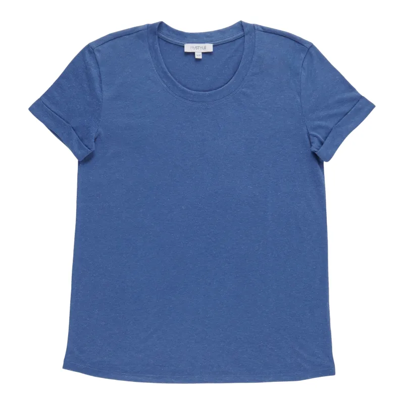 mySTYLE Women's Rolled Sleeve Linen Tee made by Giant Tiger