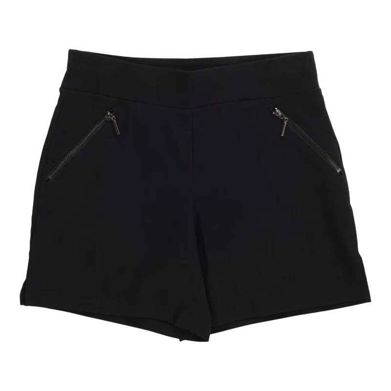 lily morgan Women's Solid Zipper Detail Pull-On Shorts made by Giant Tiger