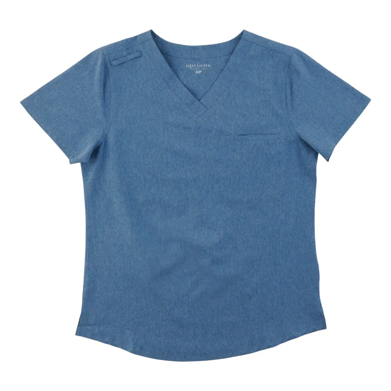 Options Women's Solid Classic Scrub Top made by Giant Tiger