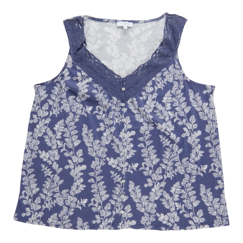 mySTYLE Women's Plus Crochet Trim Tank Top made by Giant Tiger