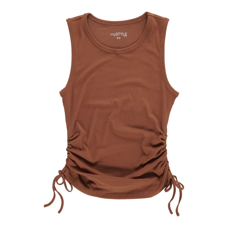 mySTYLE Women's Side Ruching Tank Top made by Giant Tiger