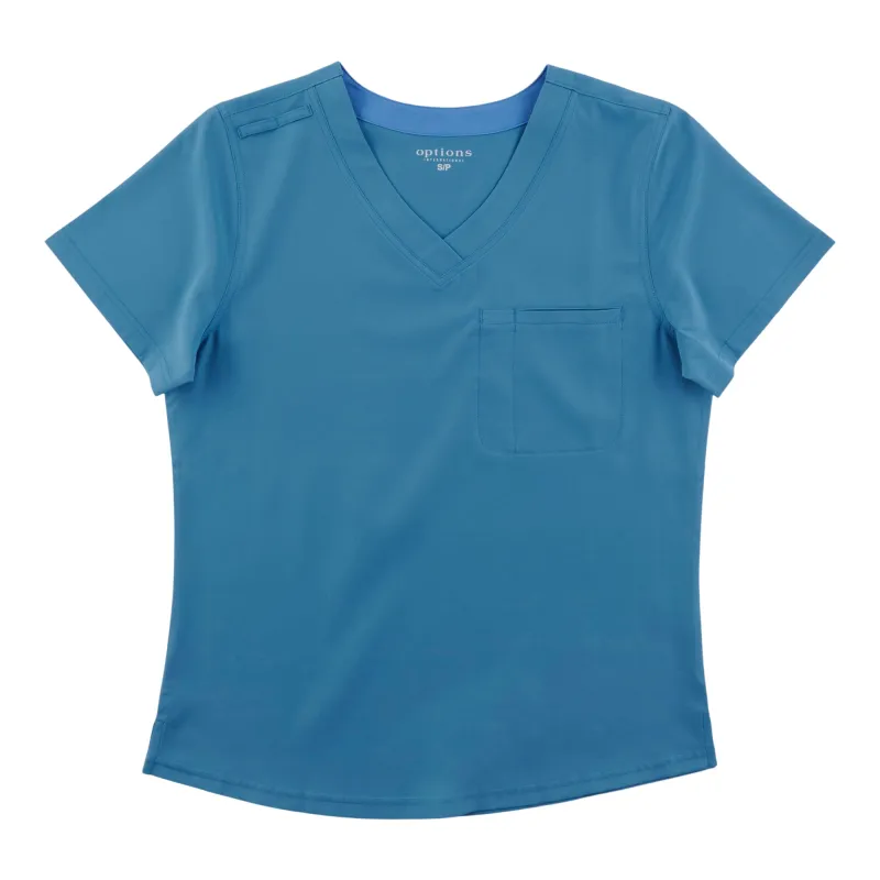 Options Women's Classic V-Neck Scrub Top made by Giant Tiger